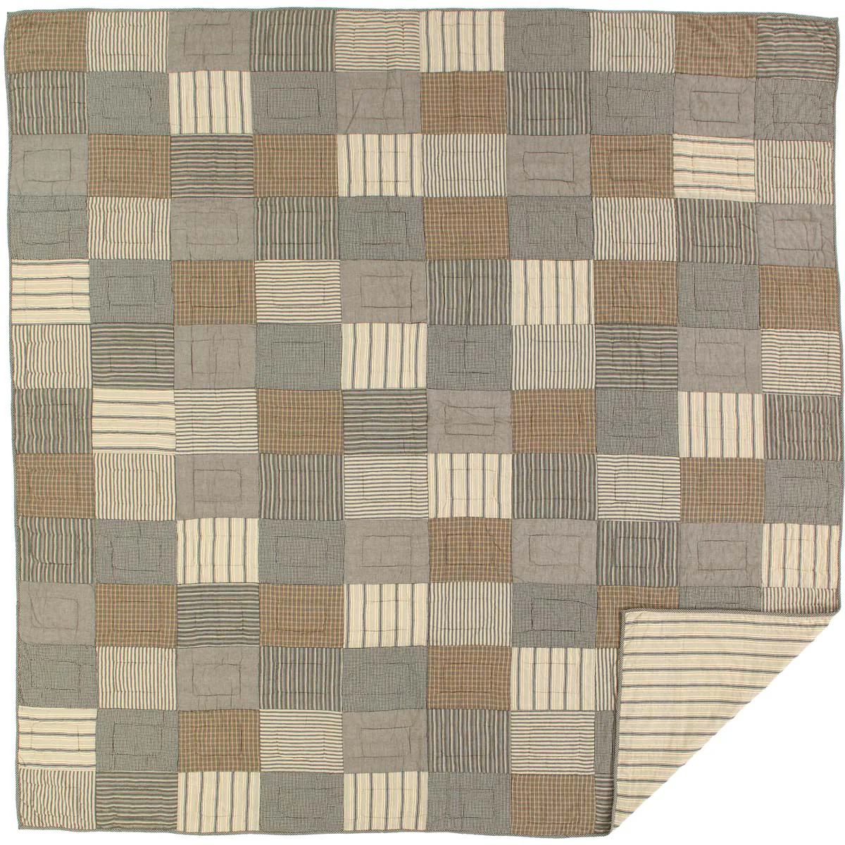 Farmstead Charcoal Quilt - Image 10