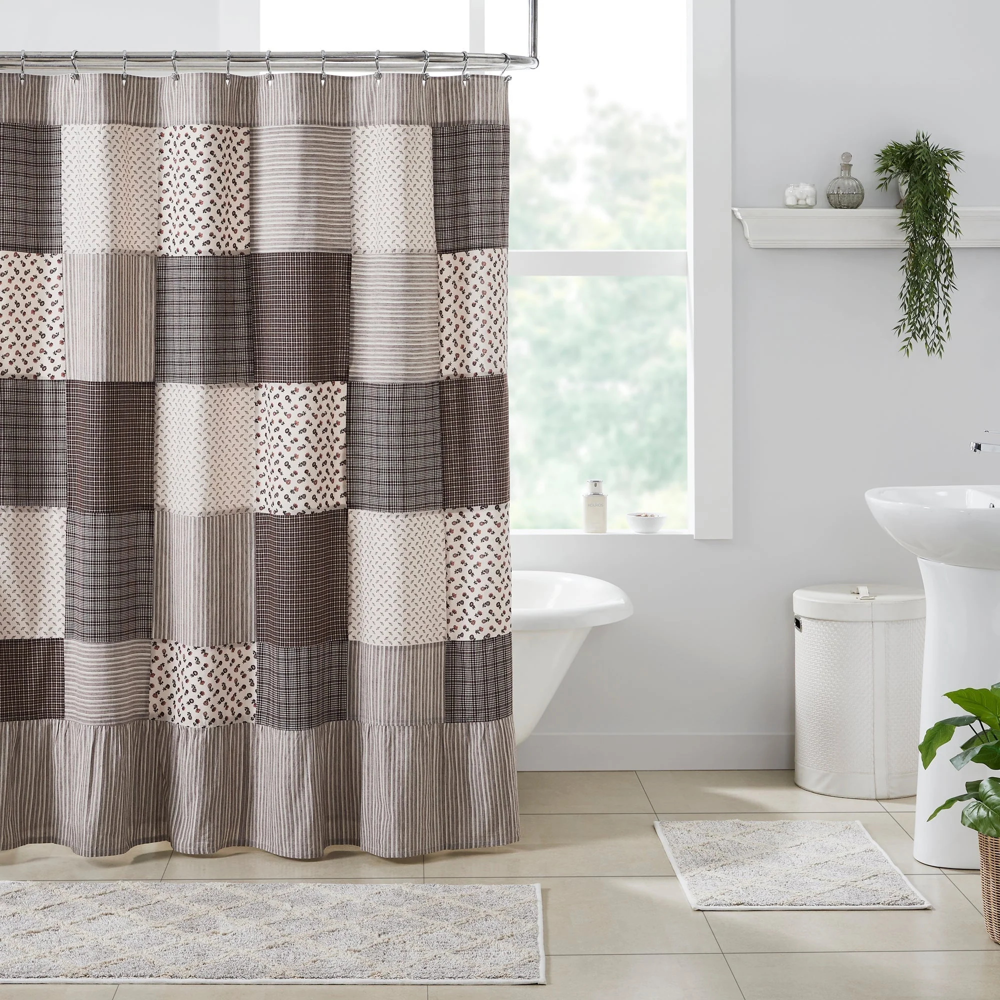 Fleurette Patchwork Shower Curtain