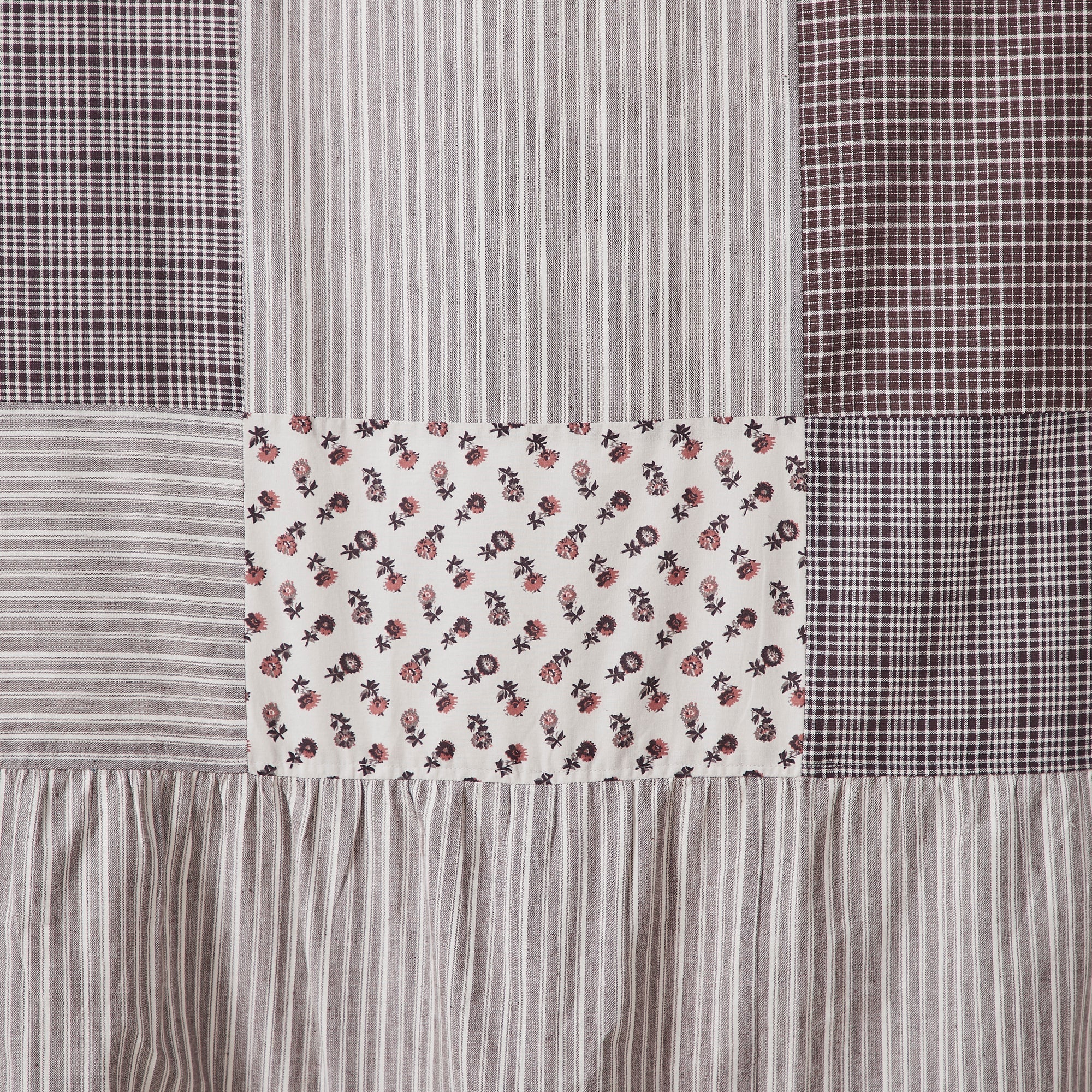 Fleurette Patchwork Shower Curtain - Image 5