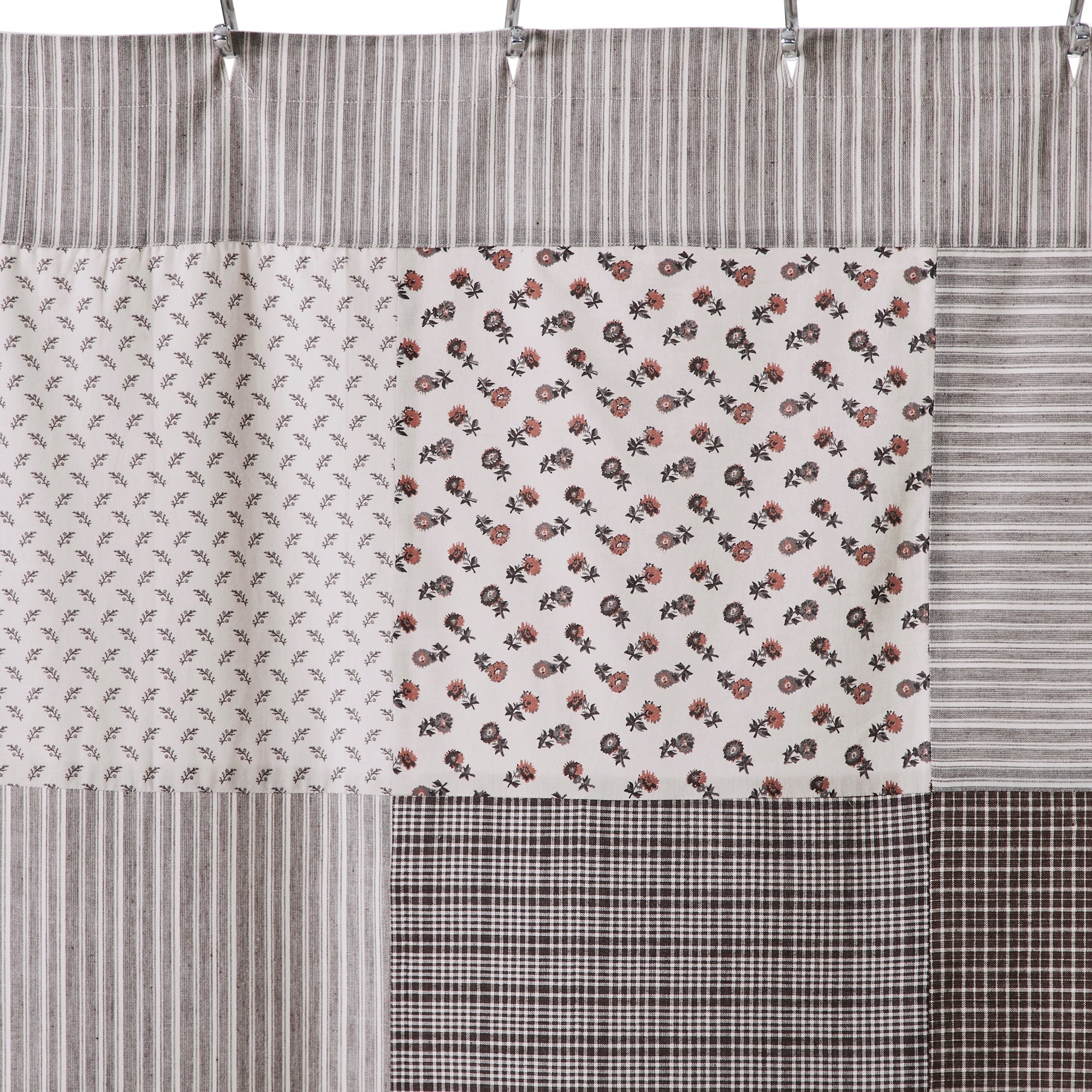 Fleurette Patchwork Shower Curtain - Image 7