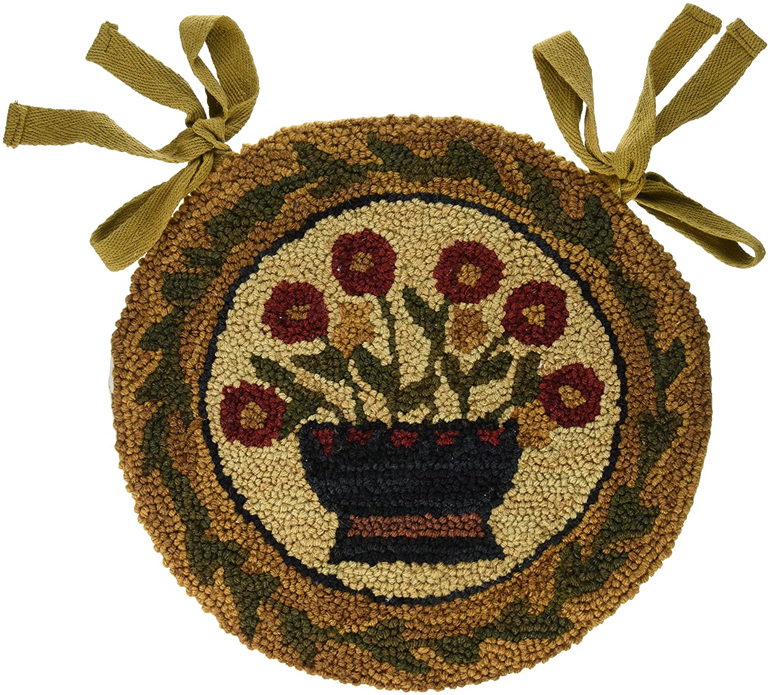 Flower Basket Hooked Chair Pad - Image 2