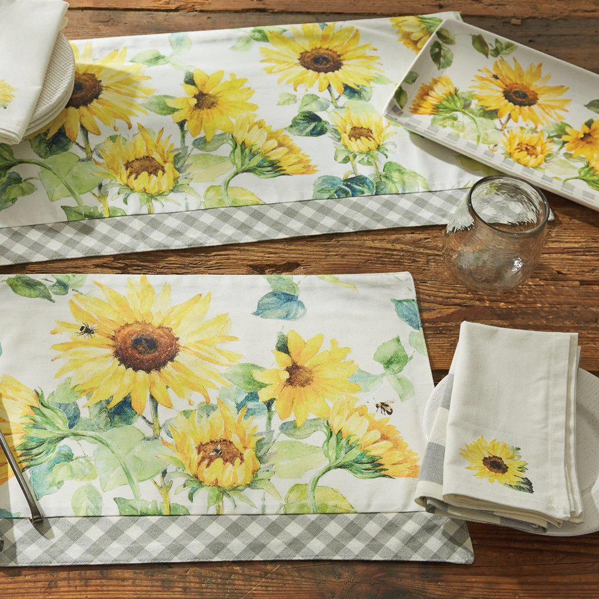 Sunflower Check Placemats