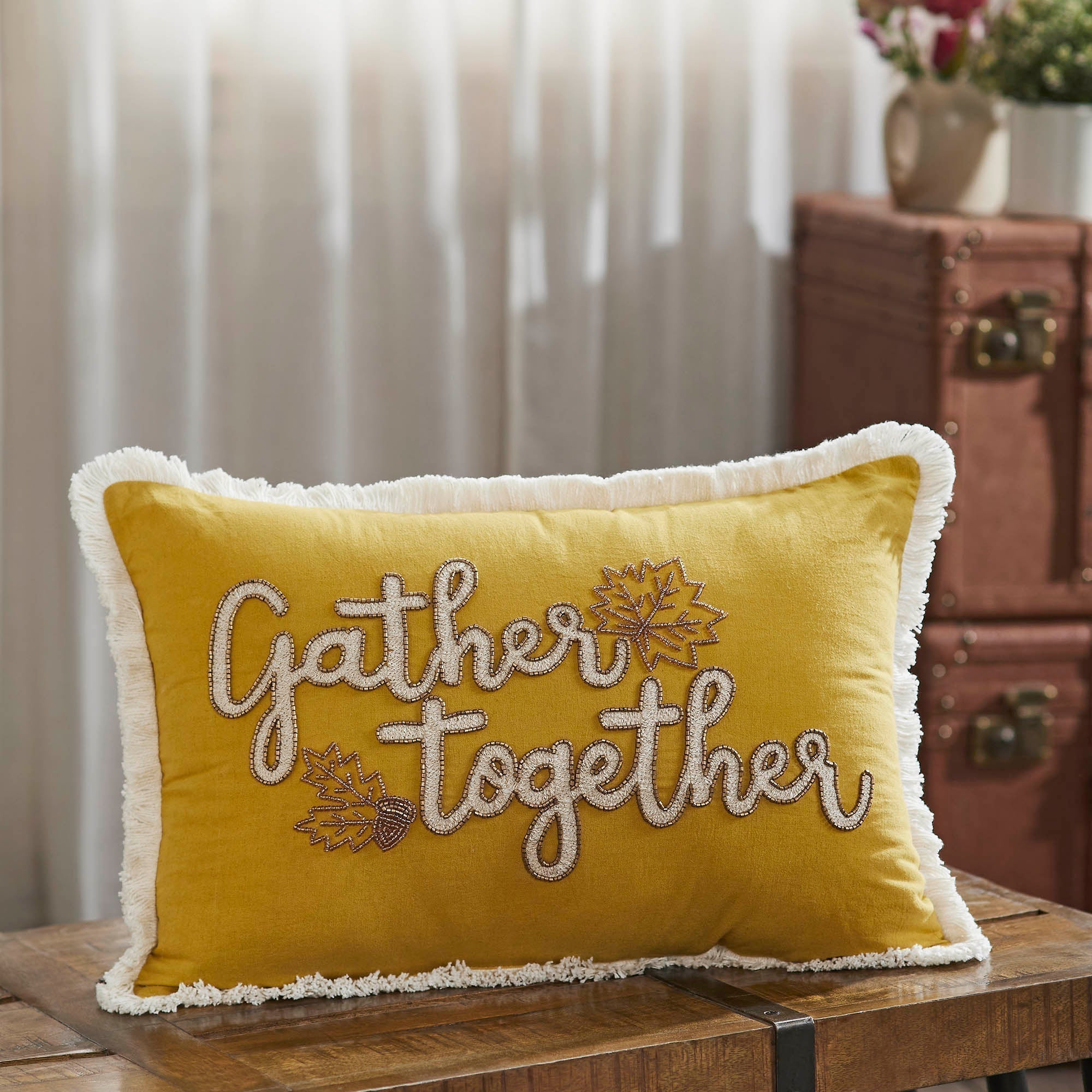 Gather Together Fall Leaves Pillow - Image 2