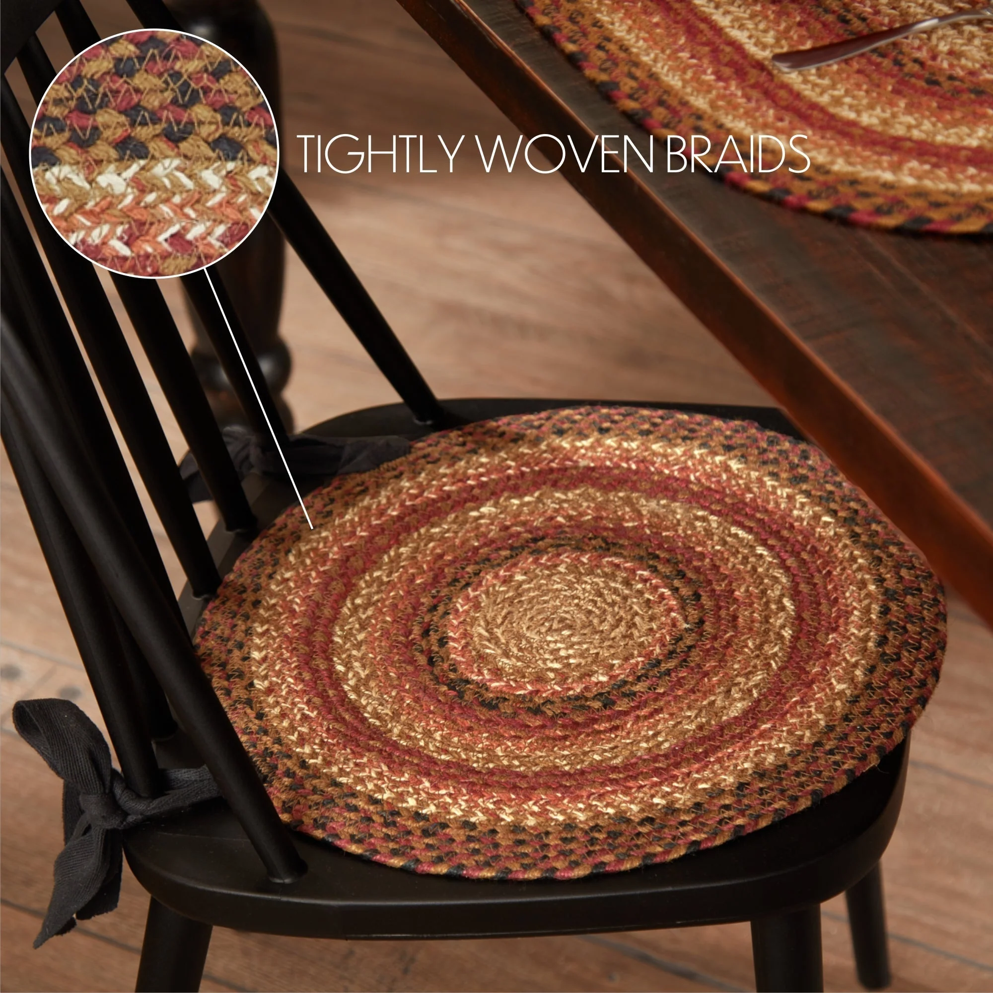 Autumn Blaze Braided Chair Pad - Image 4