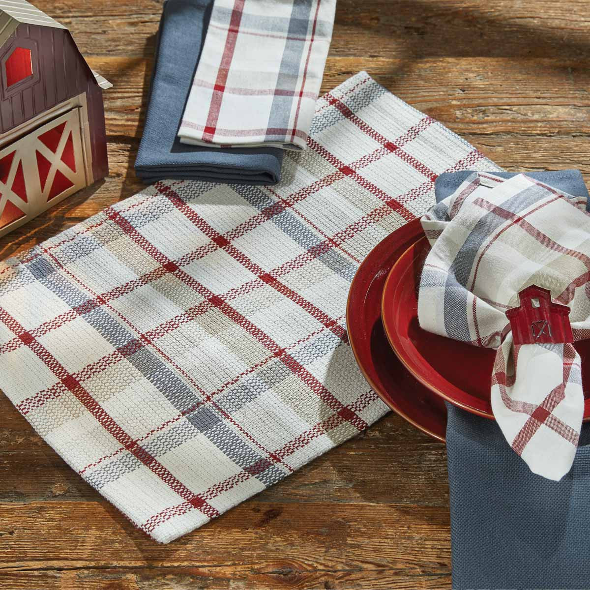 Barnwood Plaid Cotton Placemats Set of 4
