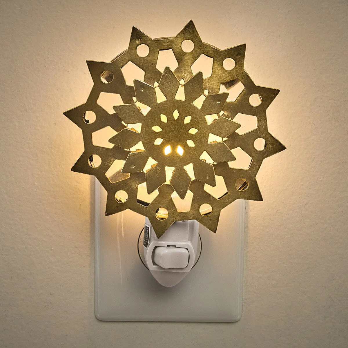 Gold Snowflake Night Light