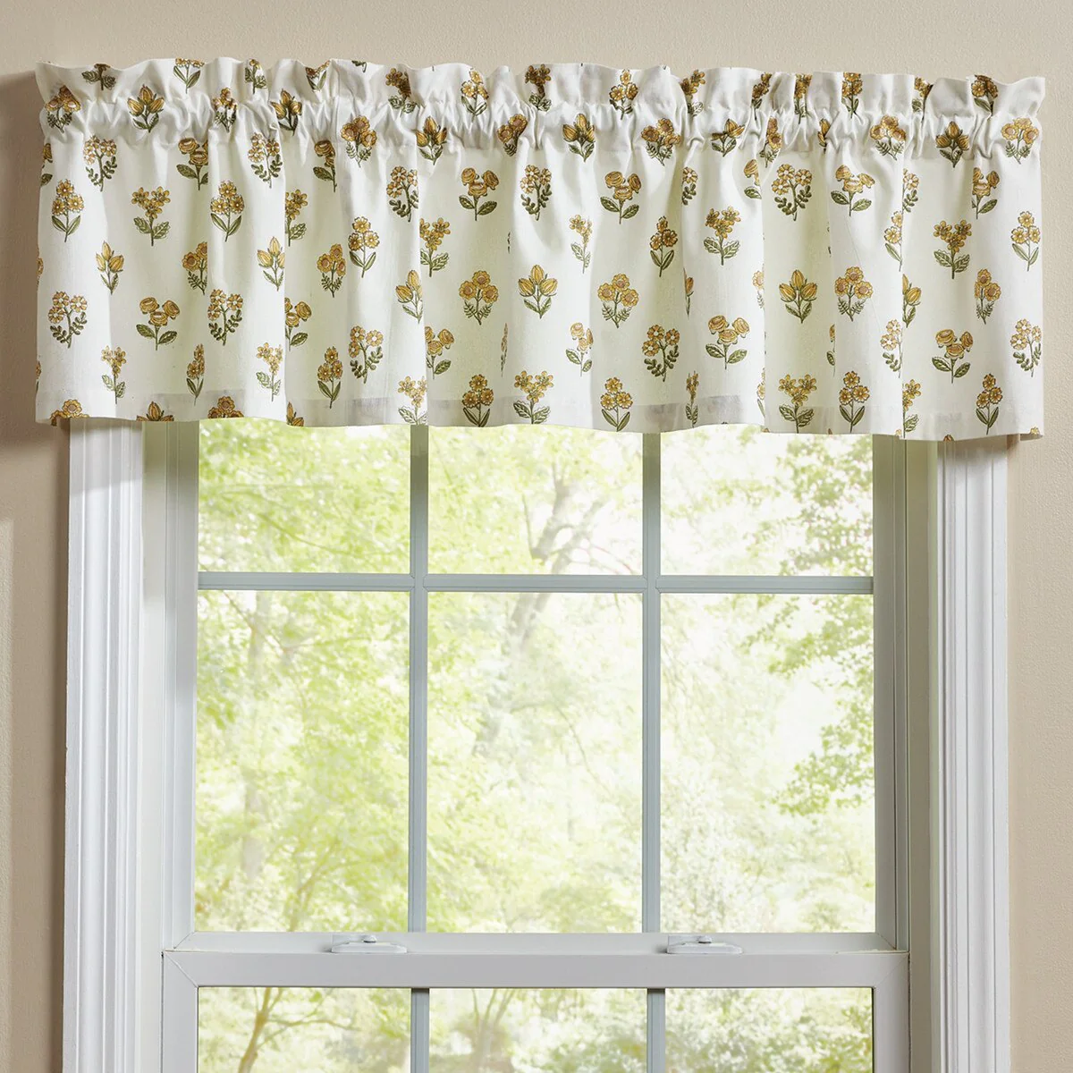 Golden Flowers Valance