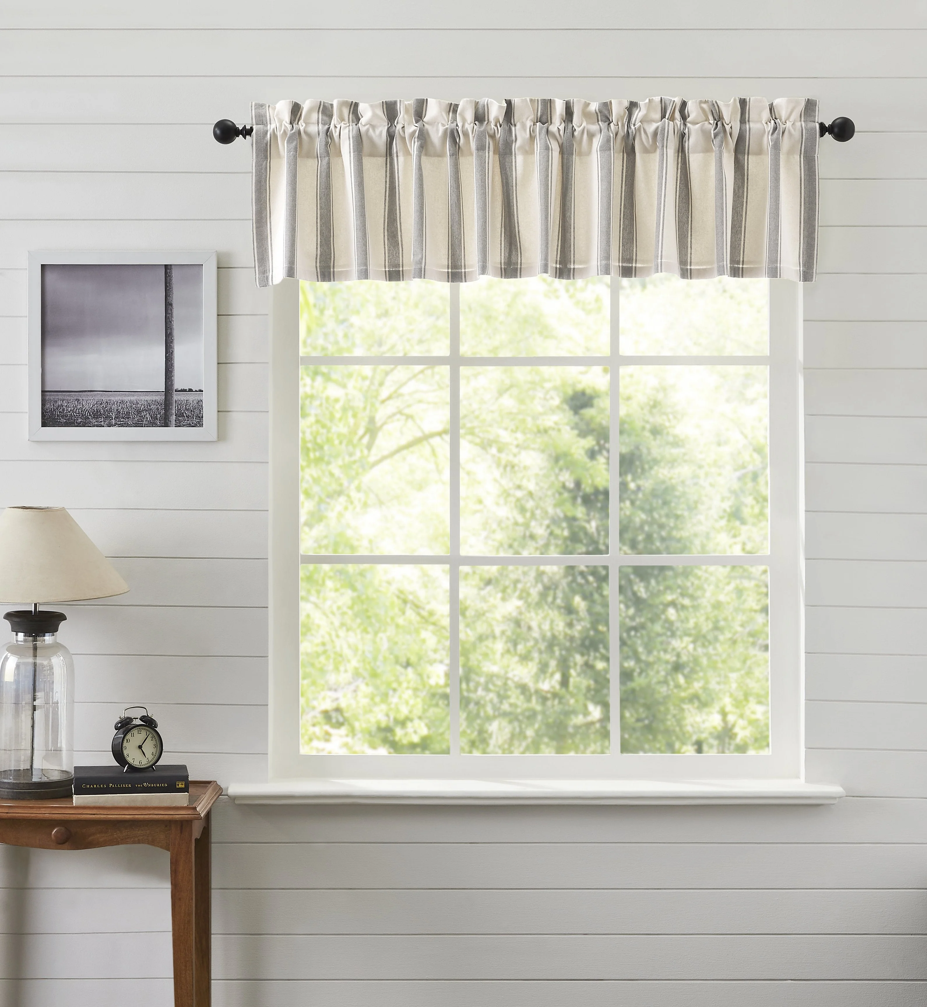 Graycie Grain Sack Stripe Valance