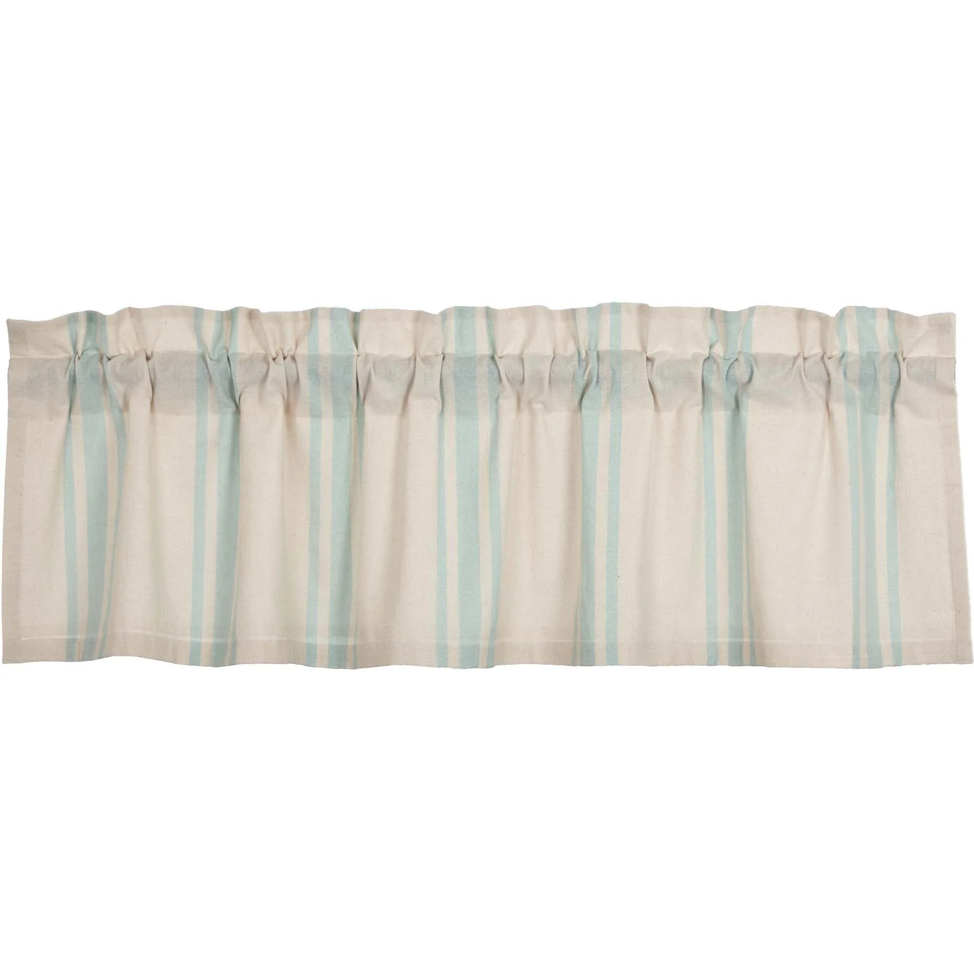 Grain Sack Aqua Valance - Image 3