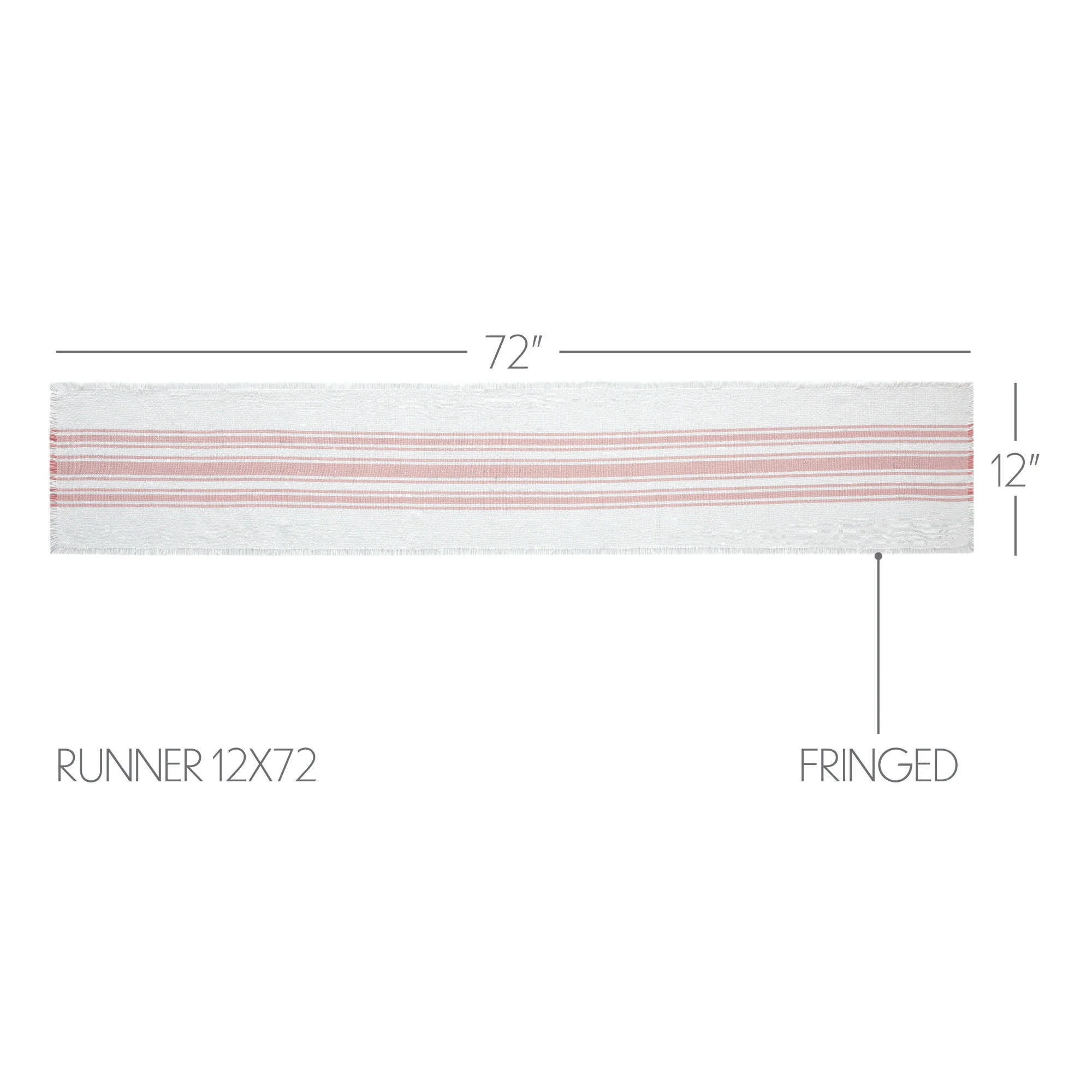 Grain Sack Stripe Coral Table Runners - Image 7