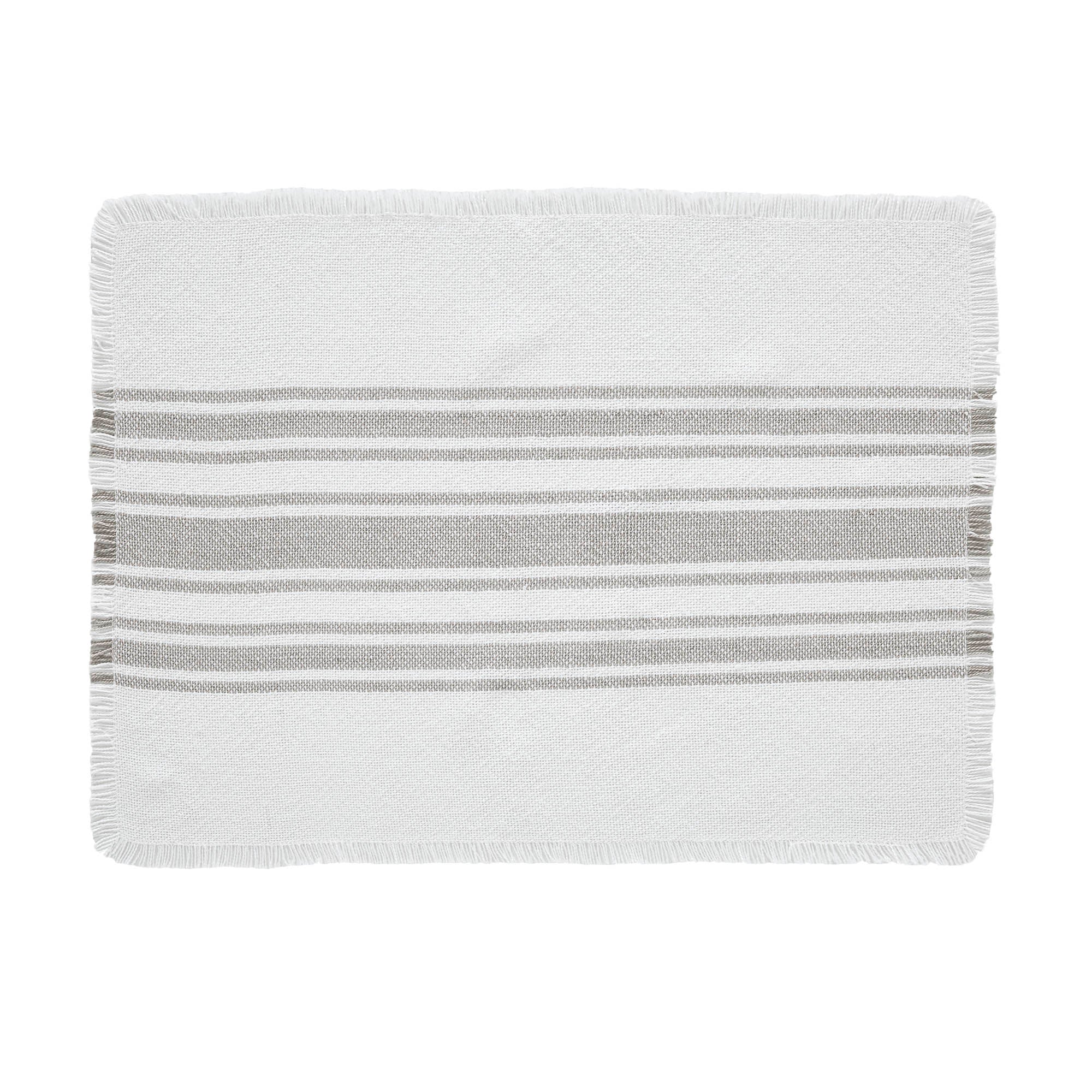 Grain Sack Stripe Grey Placemats - Set of 6 - Image 5