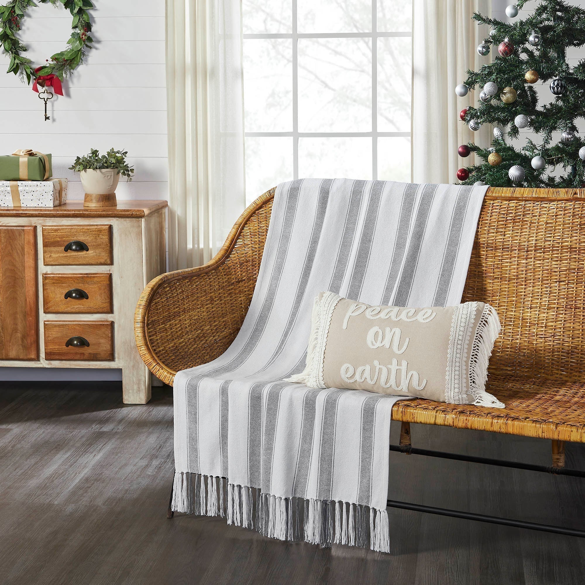 Graycie Grain Sack Stripe Throw - Image 4