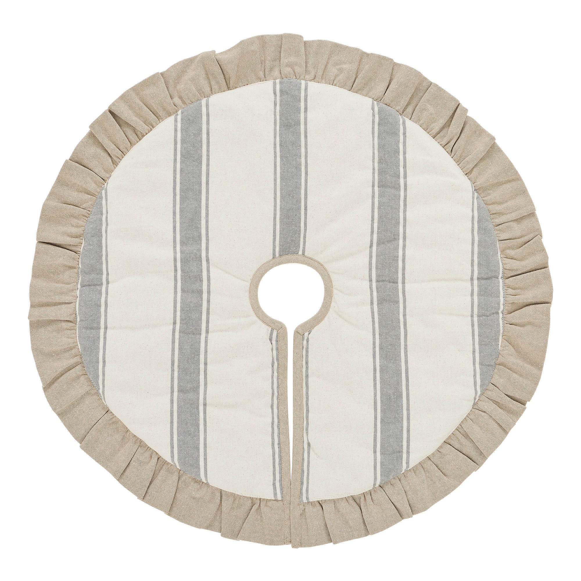 Graycie Grain Sack Stripe Tree Skirt - Image 4