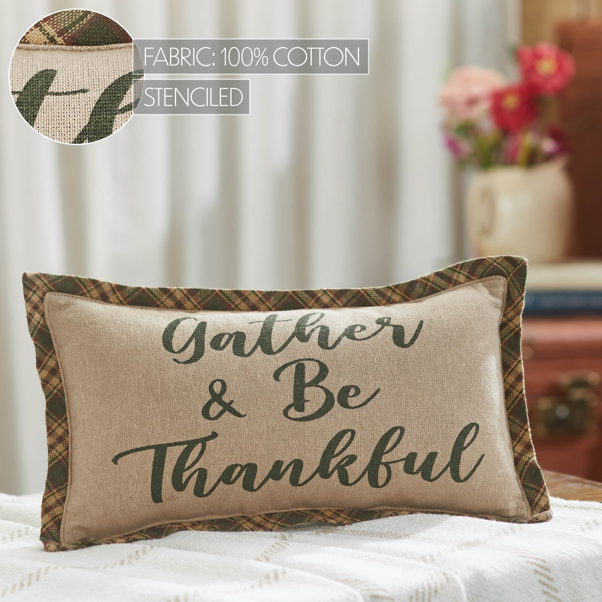 Harvest Blessings Gather & Be Thankful Pillow - Image 6