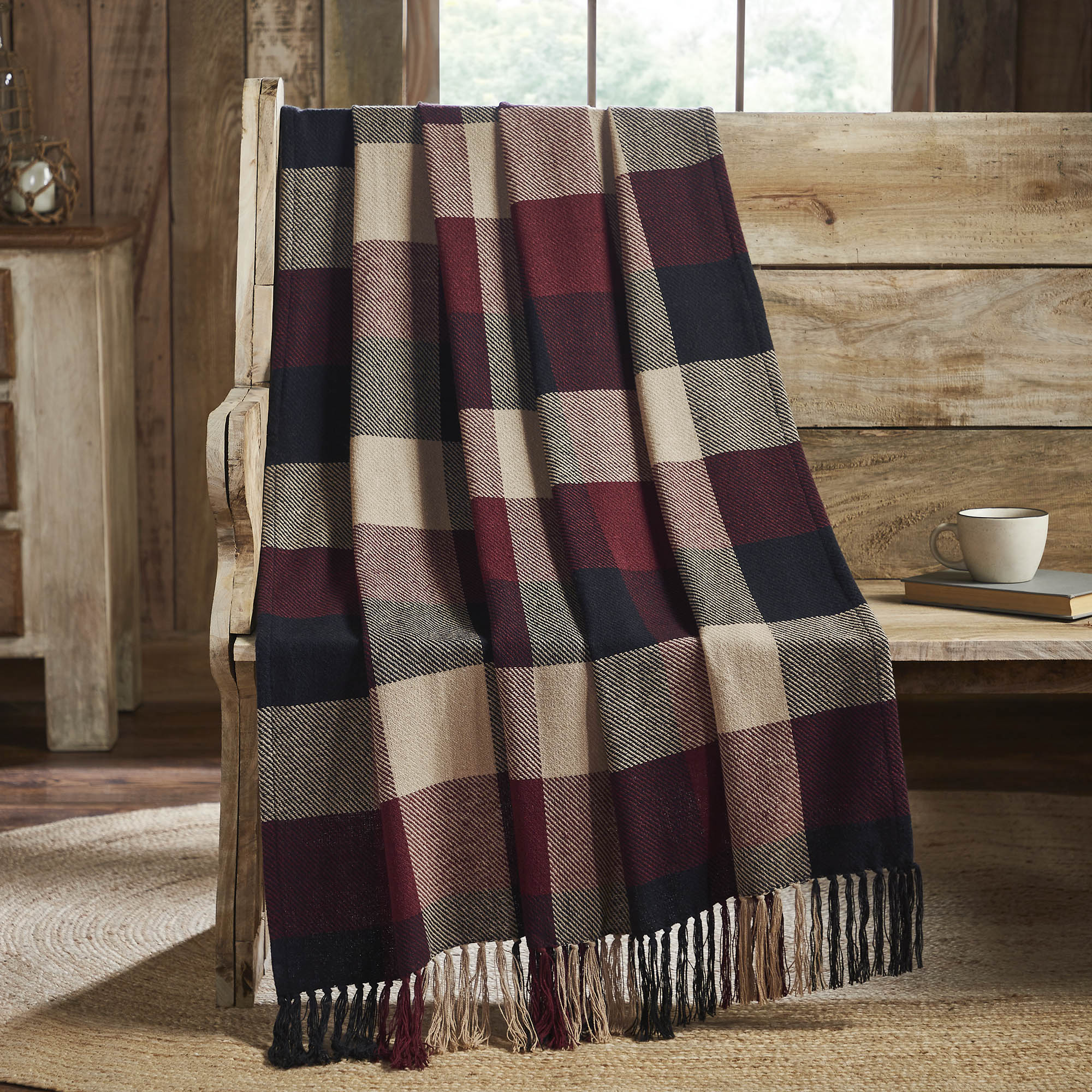Heirloom Farm Primitive Check Woven Throw - Image 2