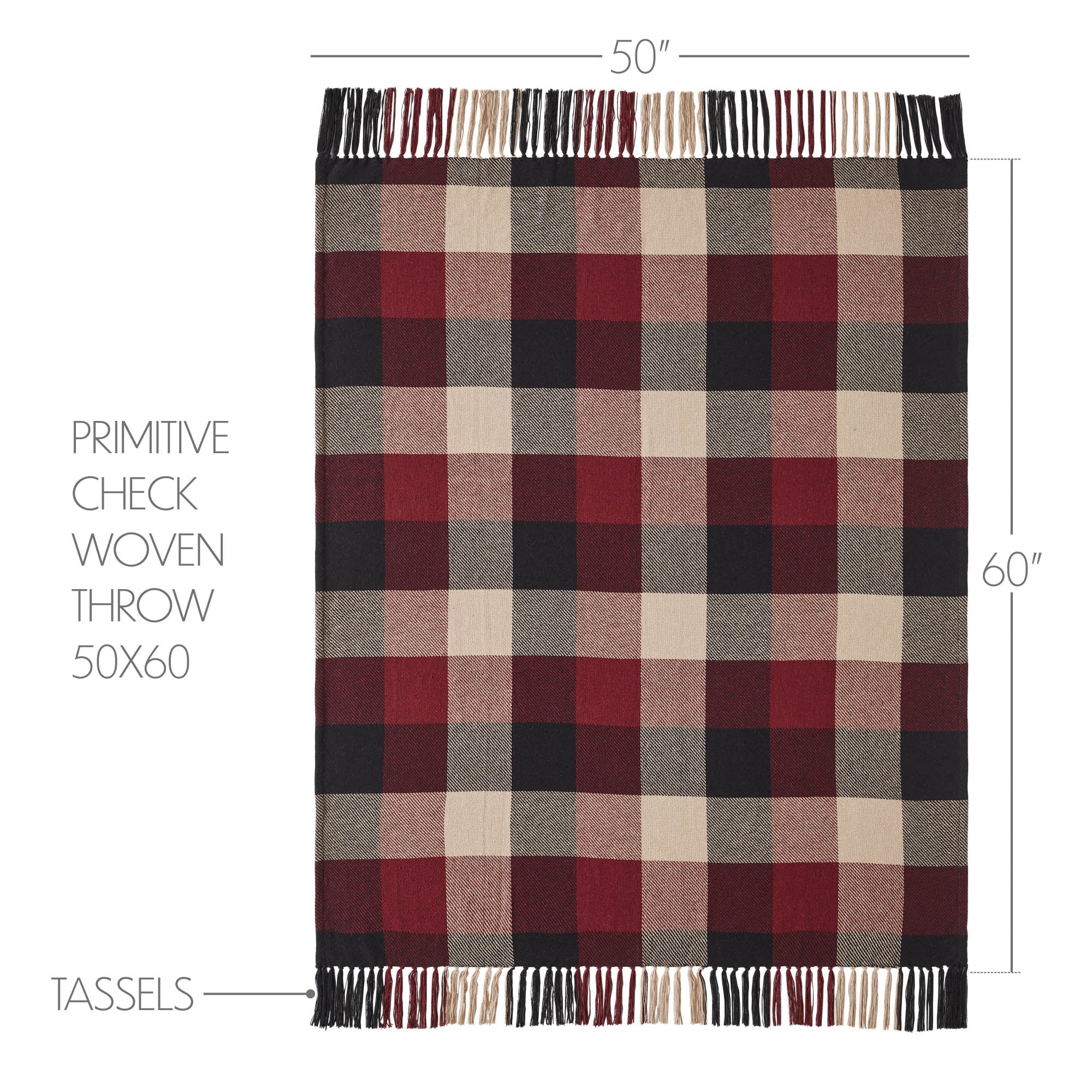 Heirloom Farm Primitive Check Woven Throw - Image 5