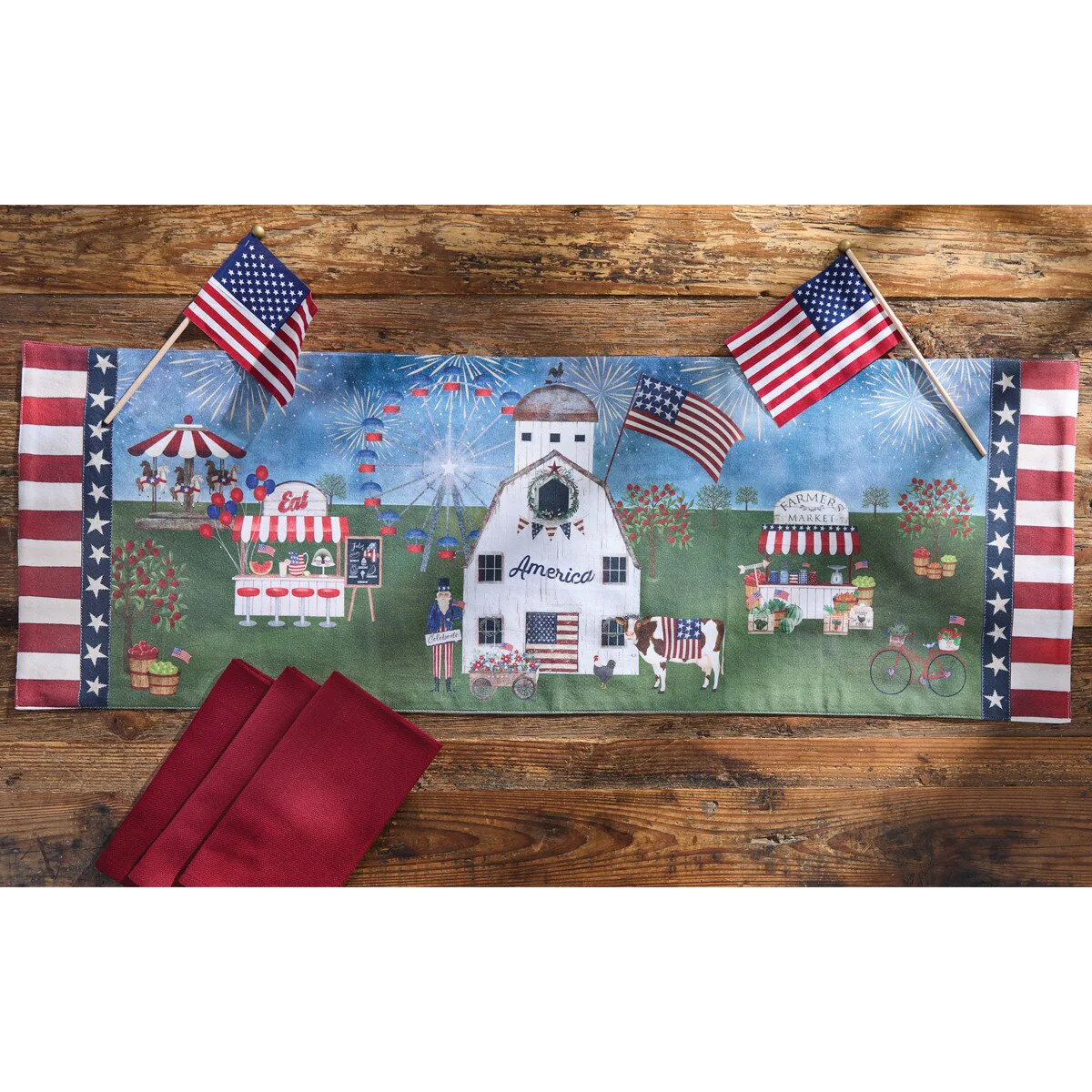 Patriotism at the County Fair Table Runner