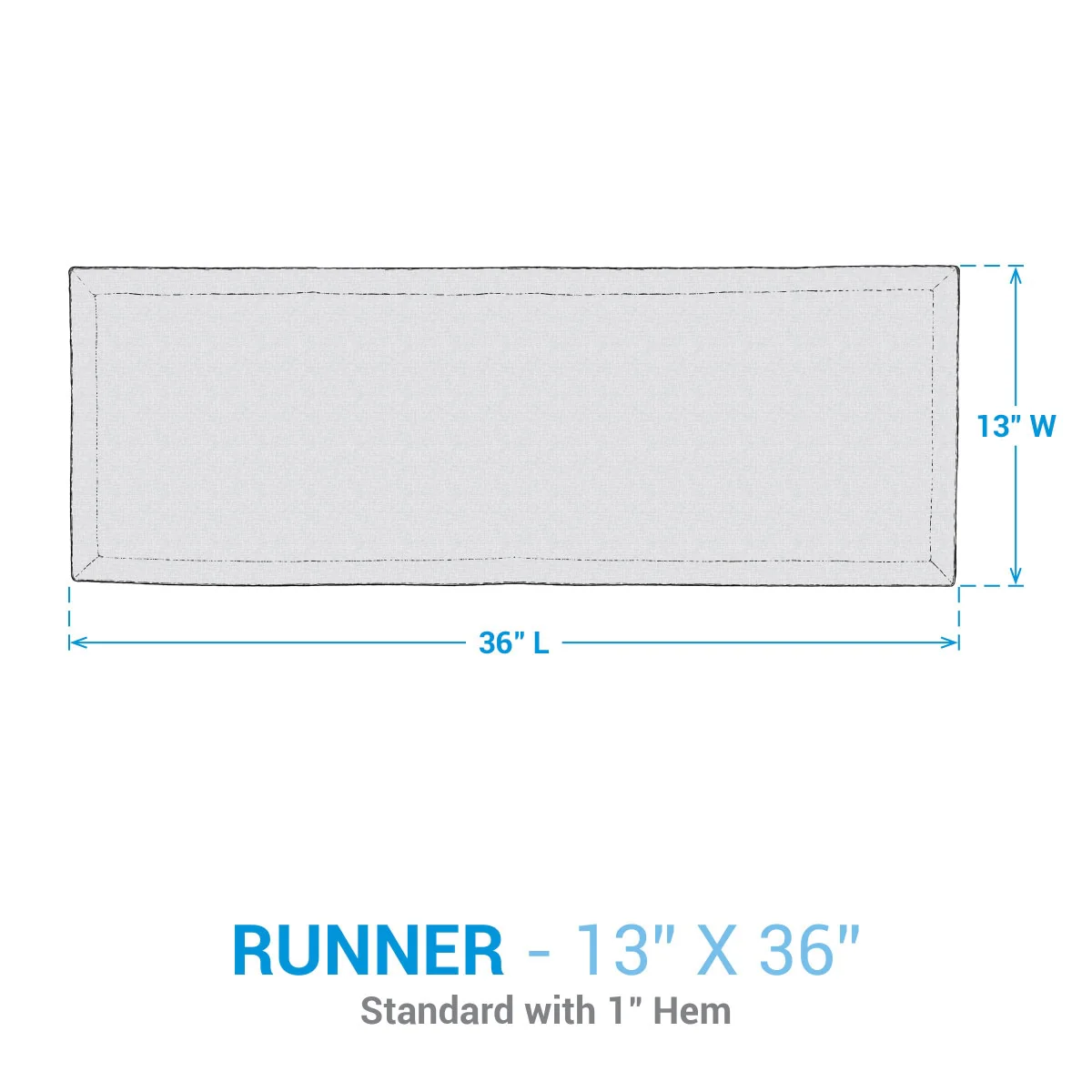 Water Blue Plaid Table Runners - Image 6