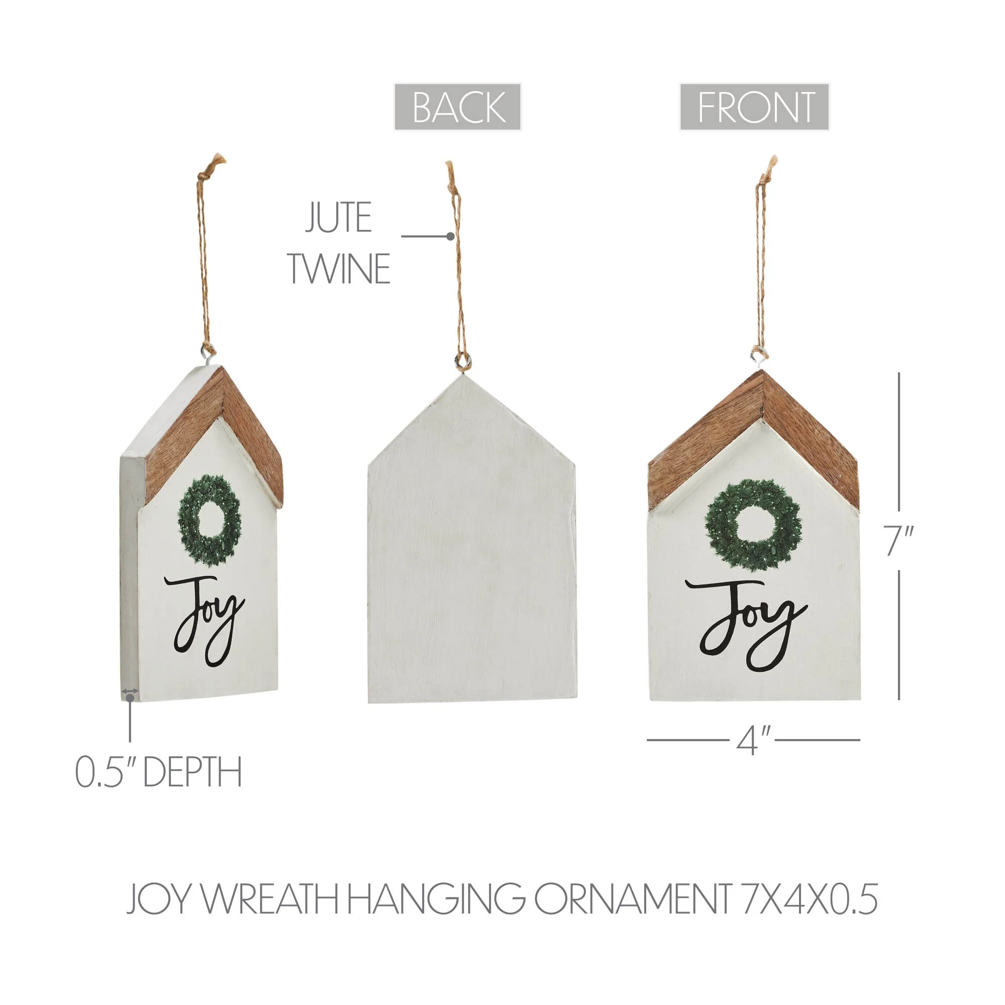 Joy Wreath Hanging Ornament - Image 2