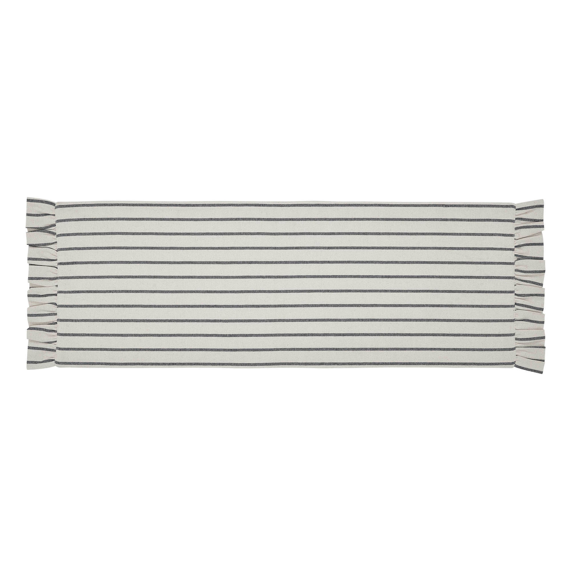 Kayley Ticking Stripe Ruffled Table Runners - Image 7