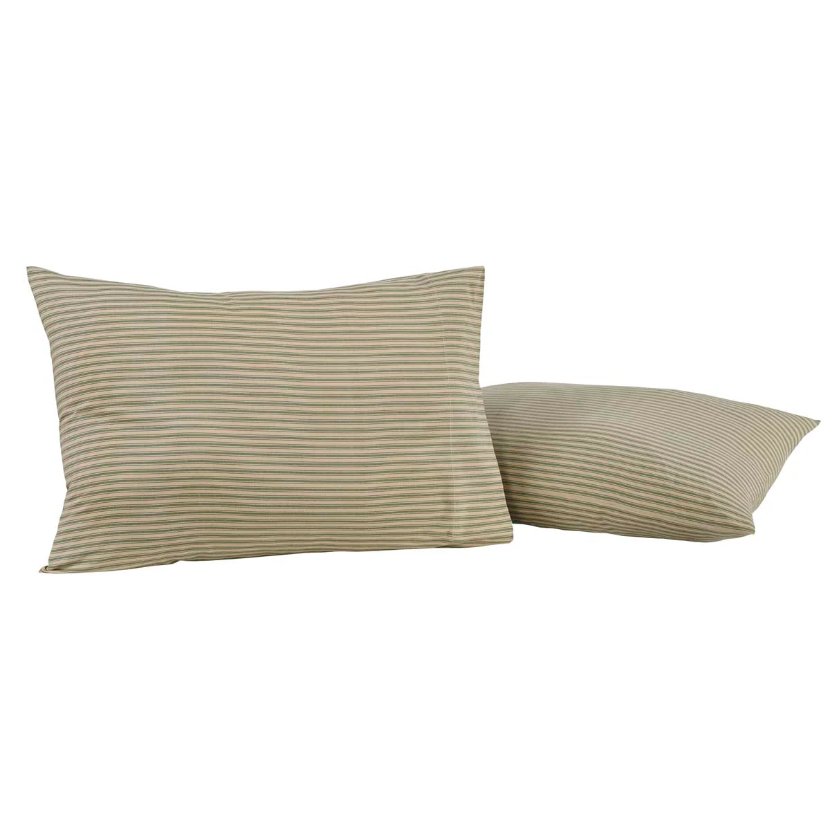 Sage Winds Green & Khaki Stripe Pillow Cases - Image 5