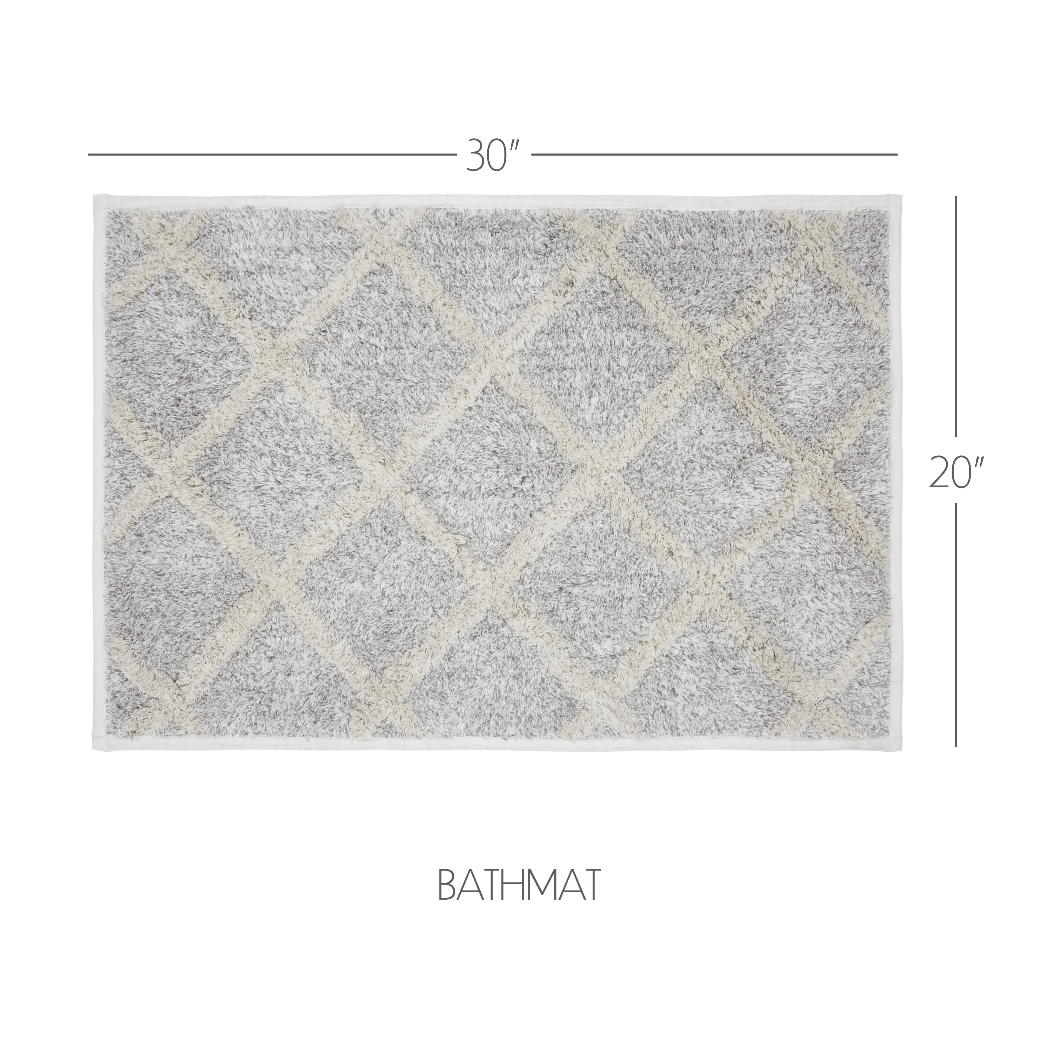 Lattice Oatmeal Bath Mat - Image 11