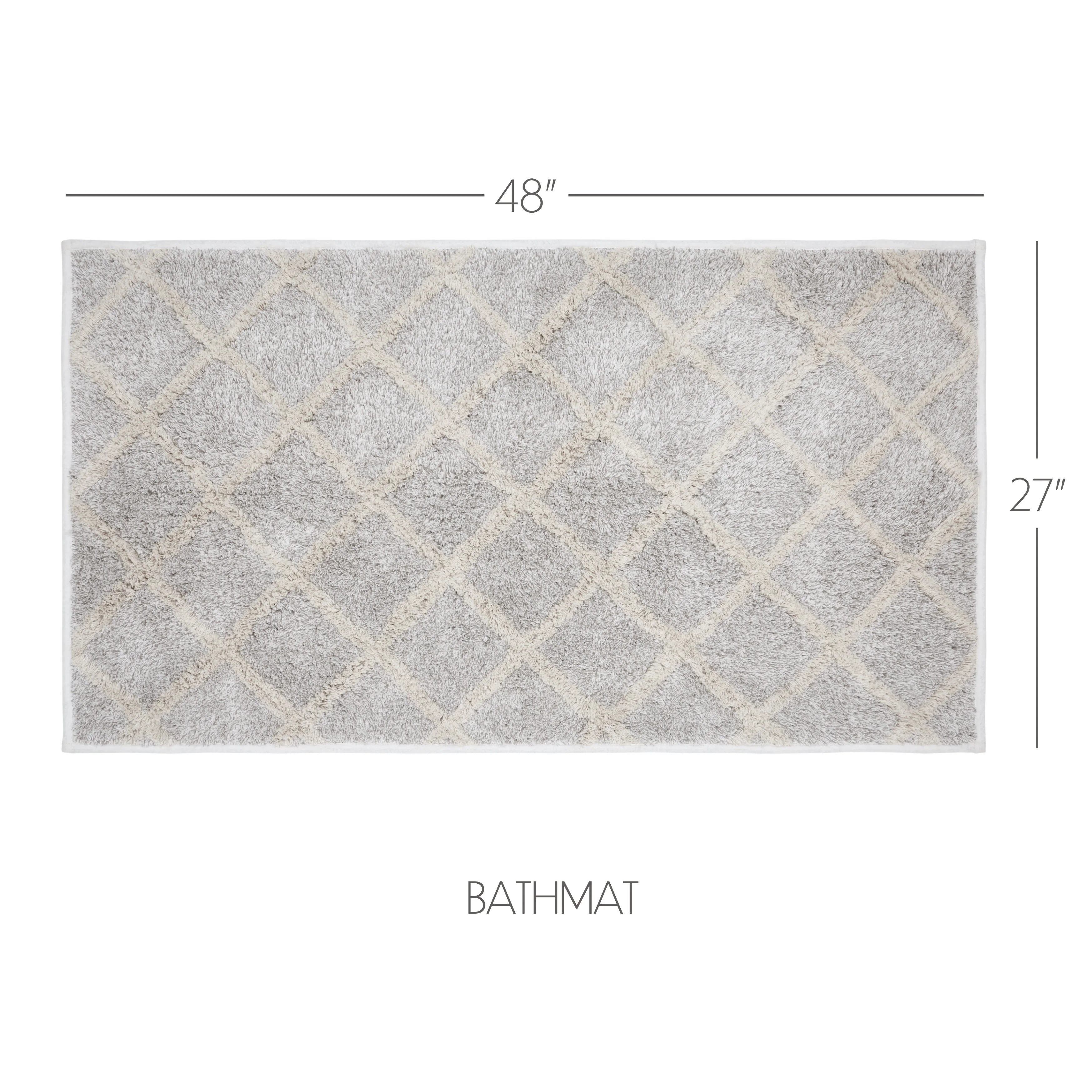 Lattice Oatmeal Bath Mat - Image 9