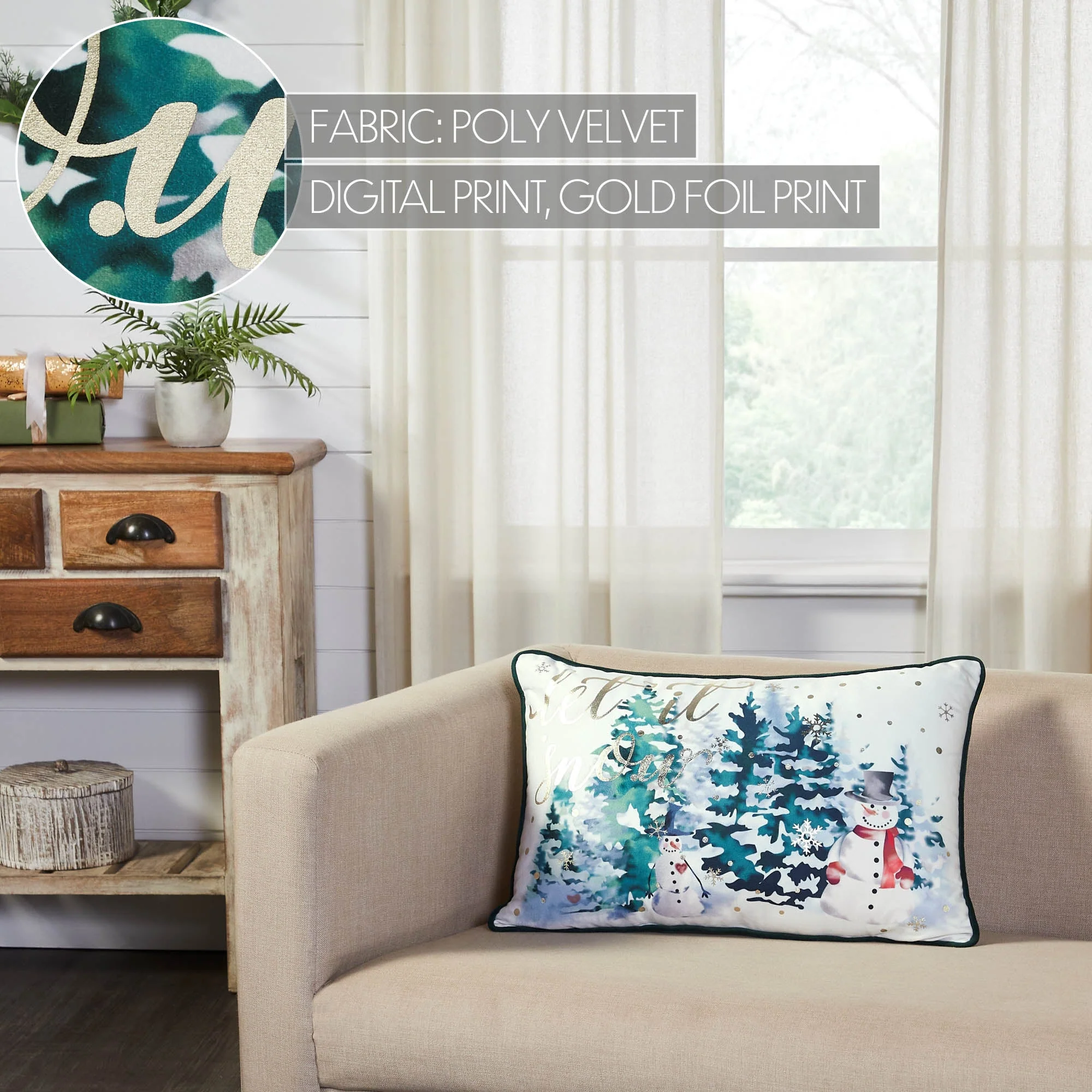 Let It Snow Pillow - Image 4