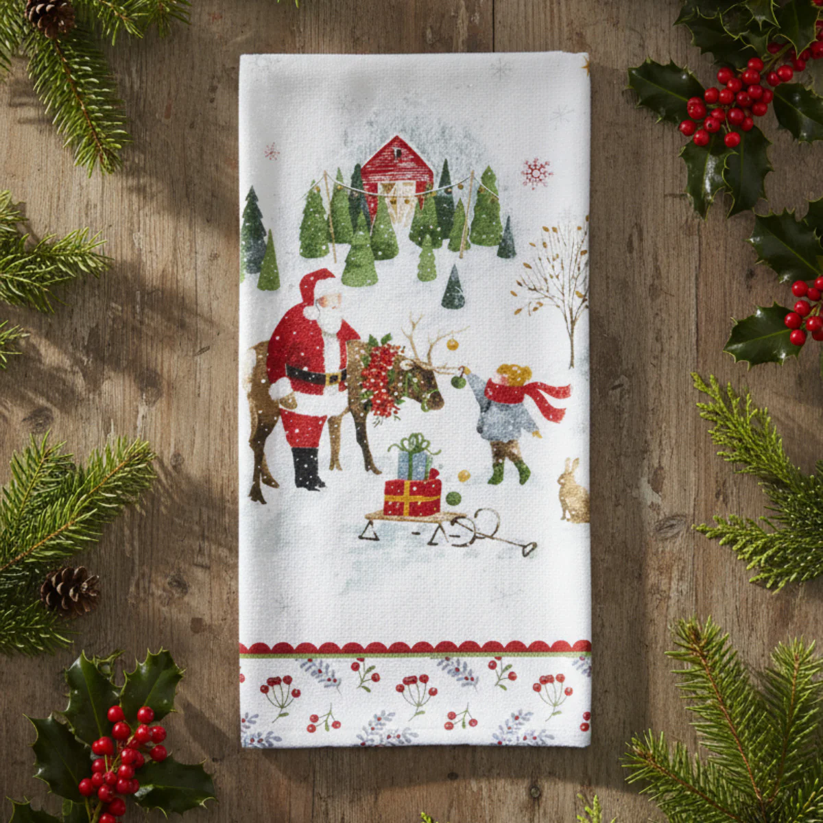 Magical Winterland Santa Terry Towel