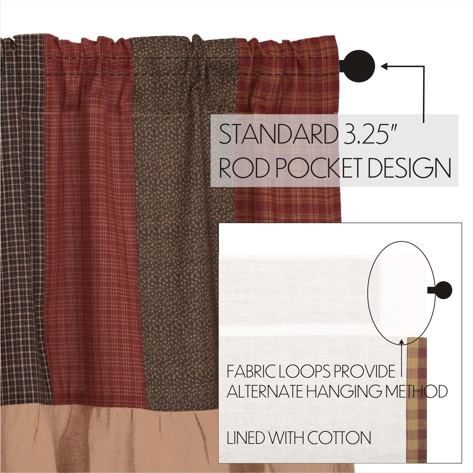 Mayzie Patchwork Valance - Image 6