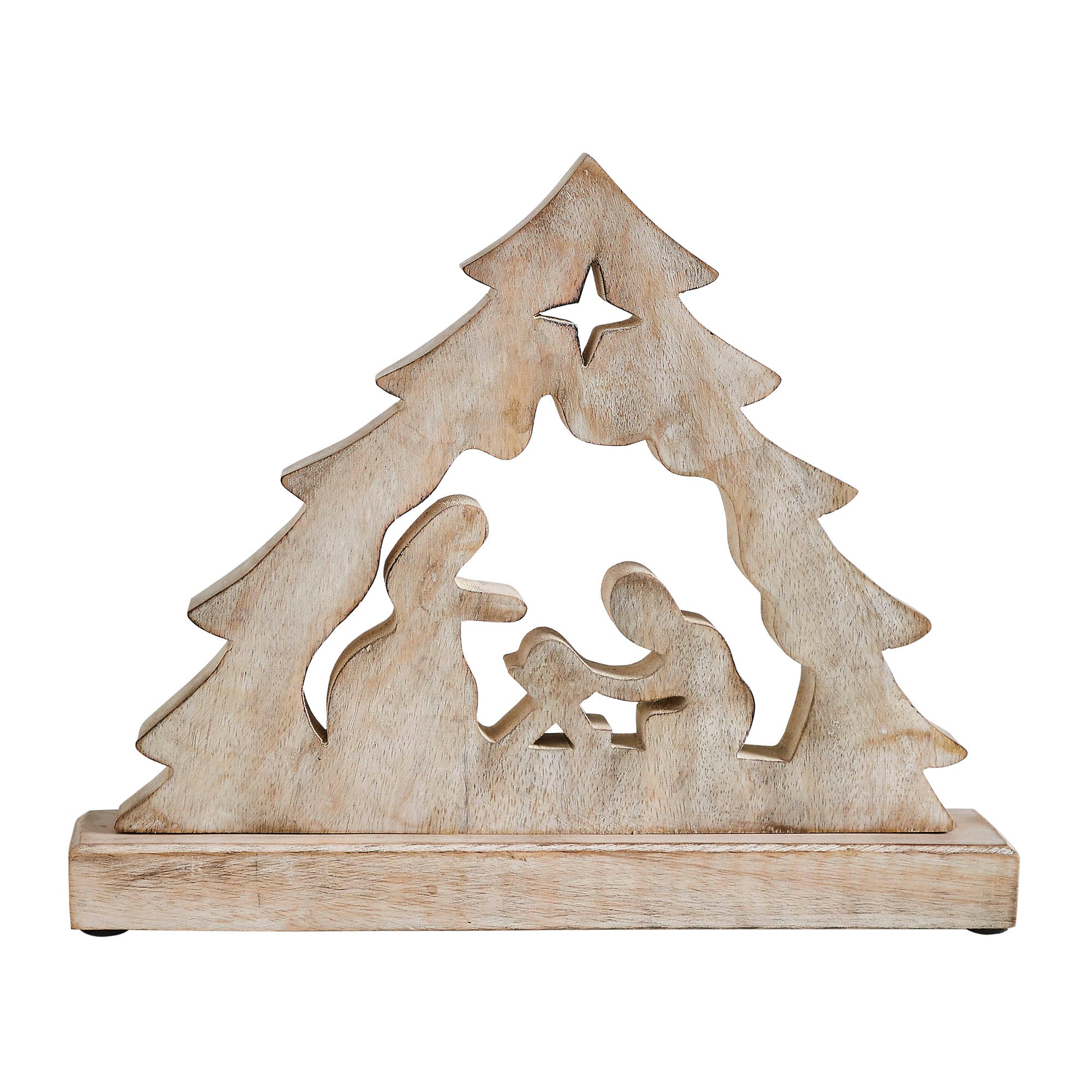 Manger Nativity Scene Wooden Figurine - Image 9