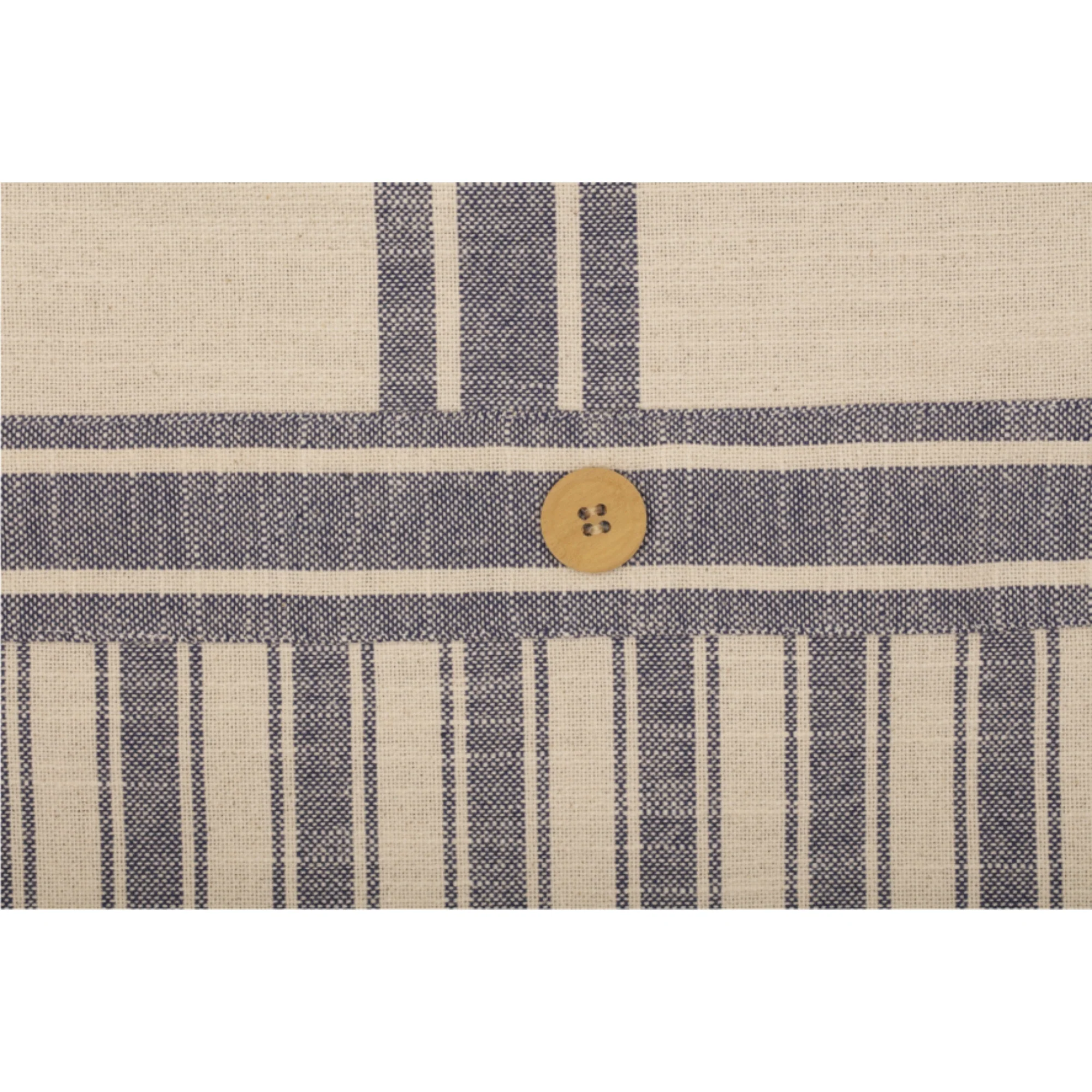 Market Place Blue Stripe Shower Curtain - Image 3