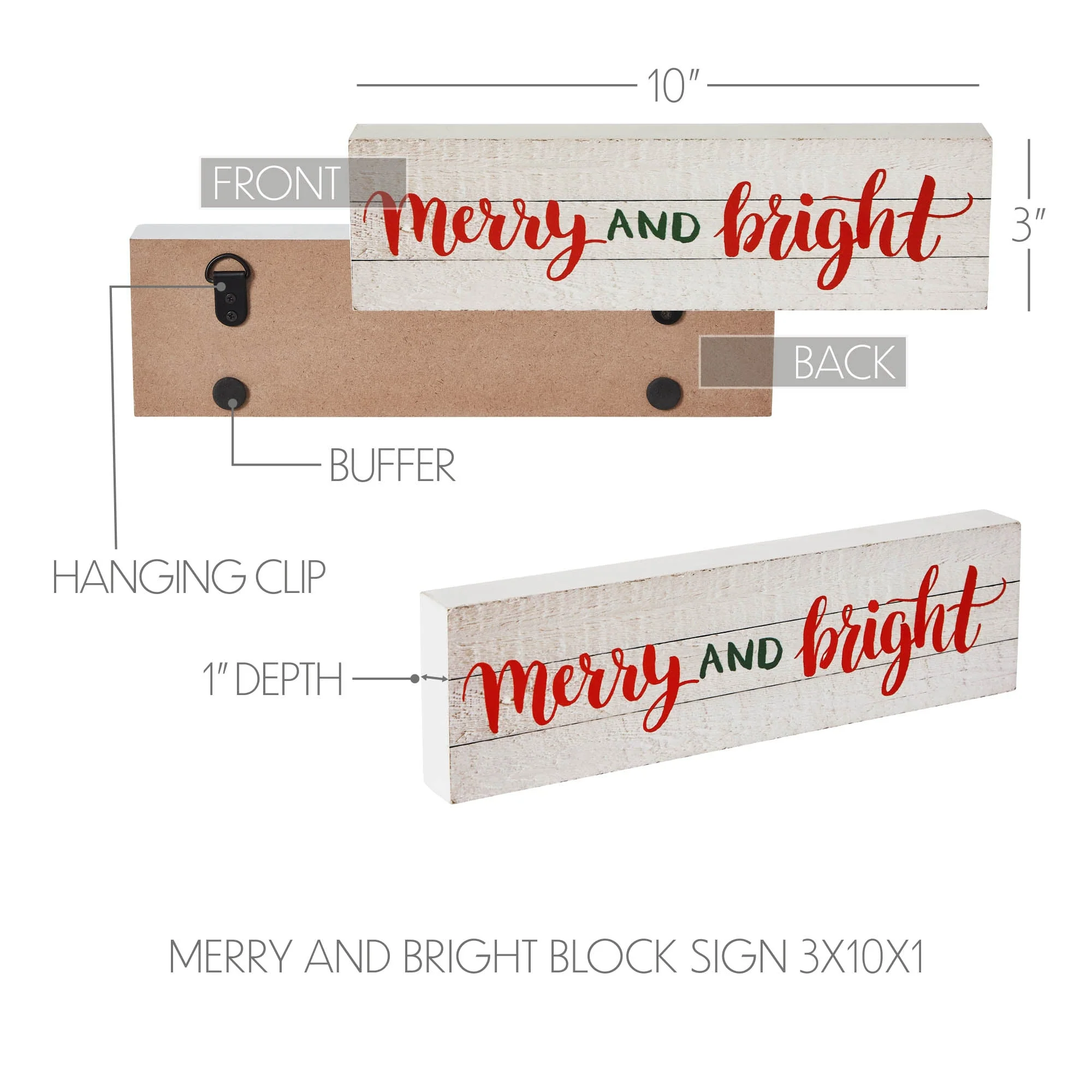 Merry and Bright Block Sign - Image 5