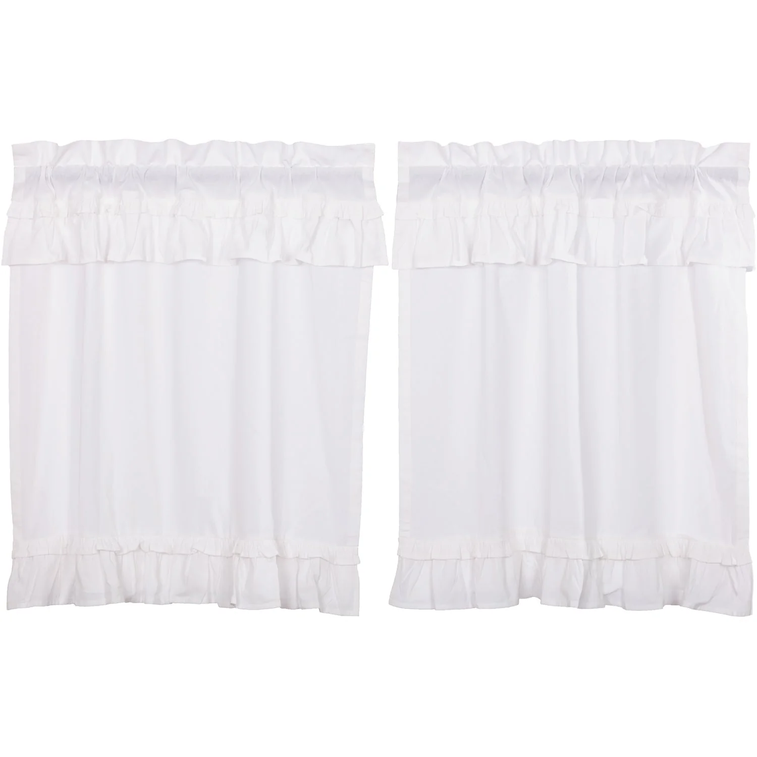 Muslin Ruffled Bleached White Ruffled Tiers - Image 3