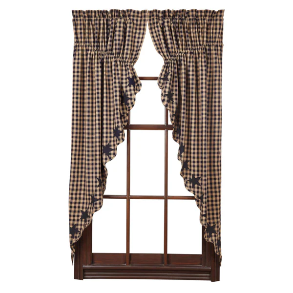 Navy Star Prairie Curtains - Image 2