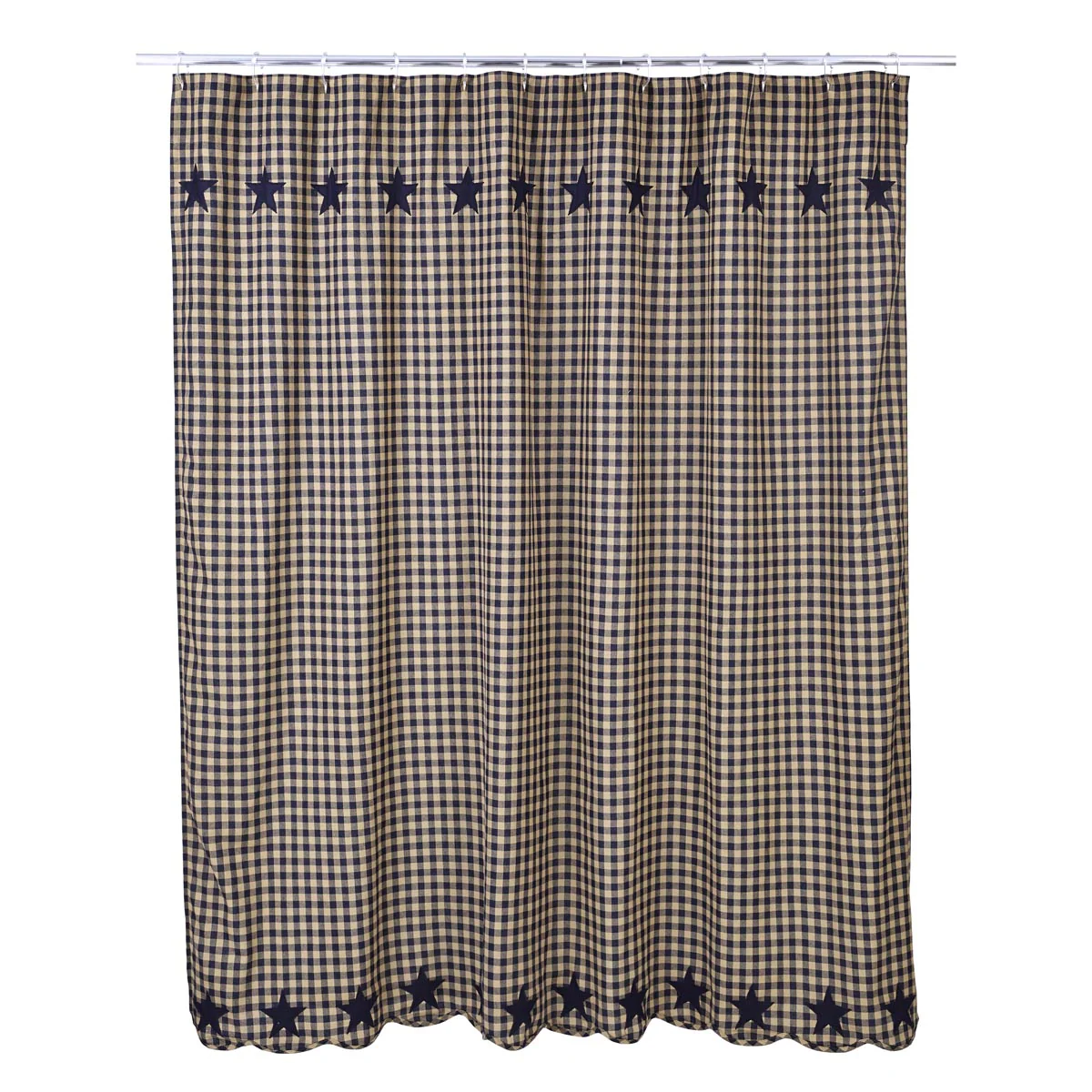 Navy Star Shower Curtain - Image 2