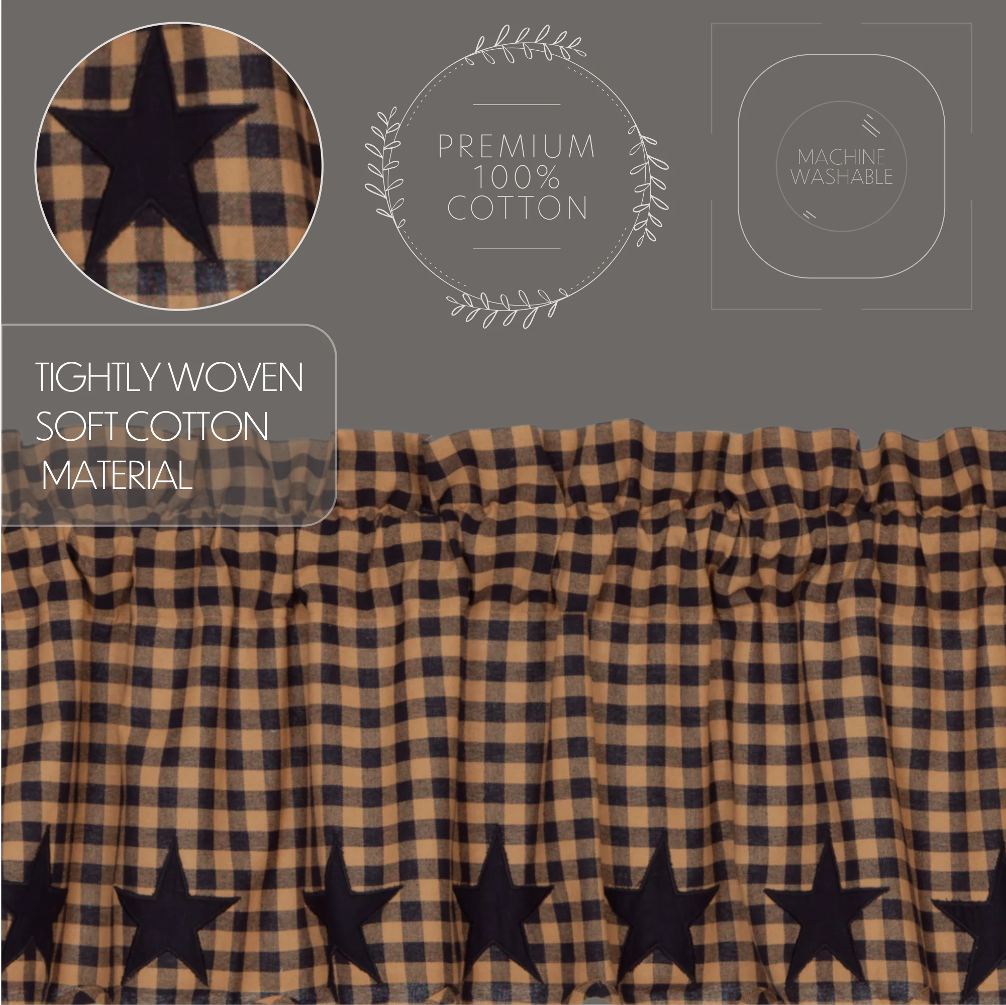 Navy Star Swag Curtains - Image 4
