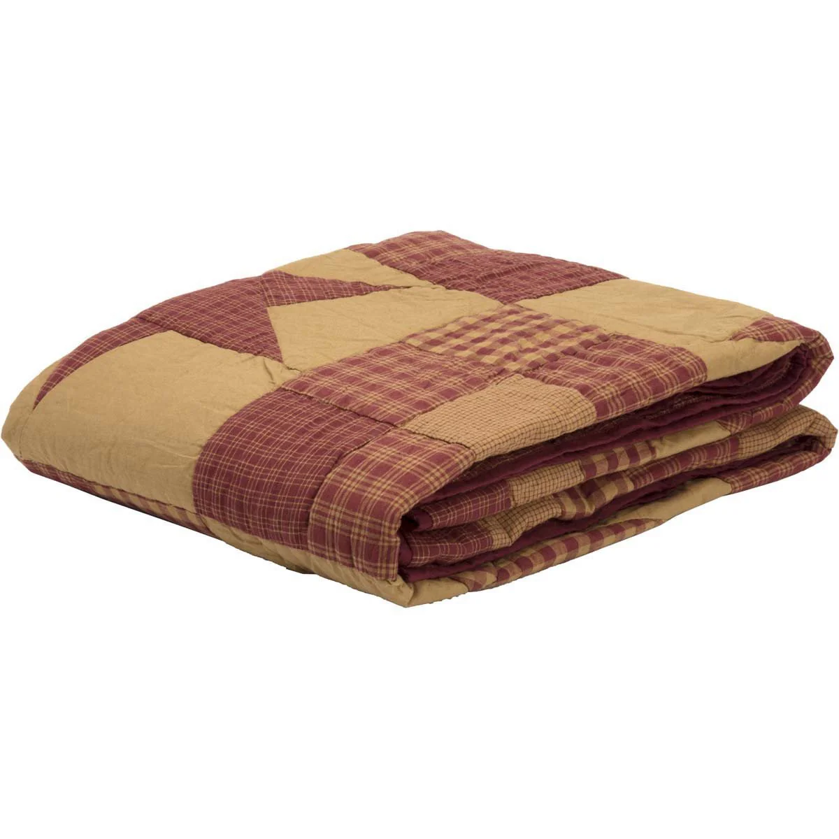 Bedford Burgundy Star Quilted Throw - Image 5