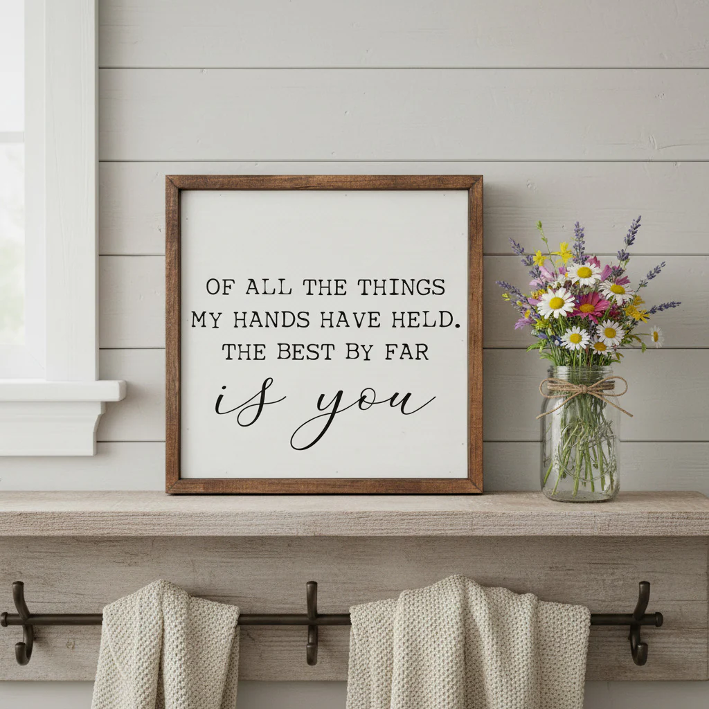 Of All the Things My Hands Have Held Sign 10x10