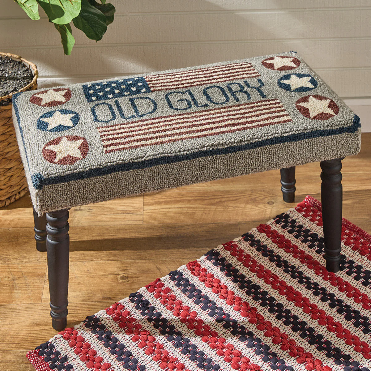Old Glory Hooked Bench