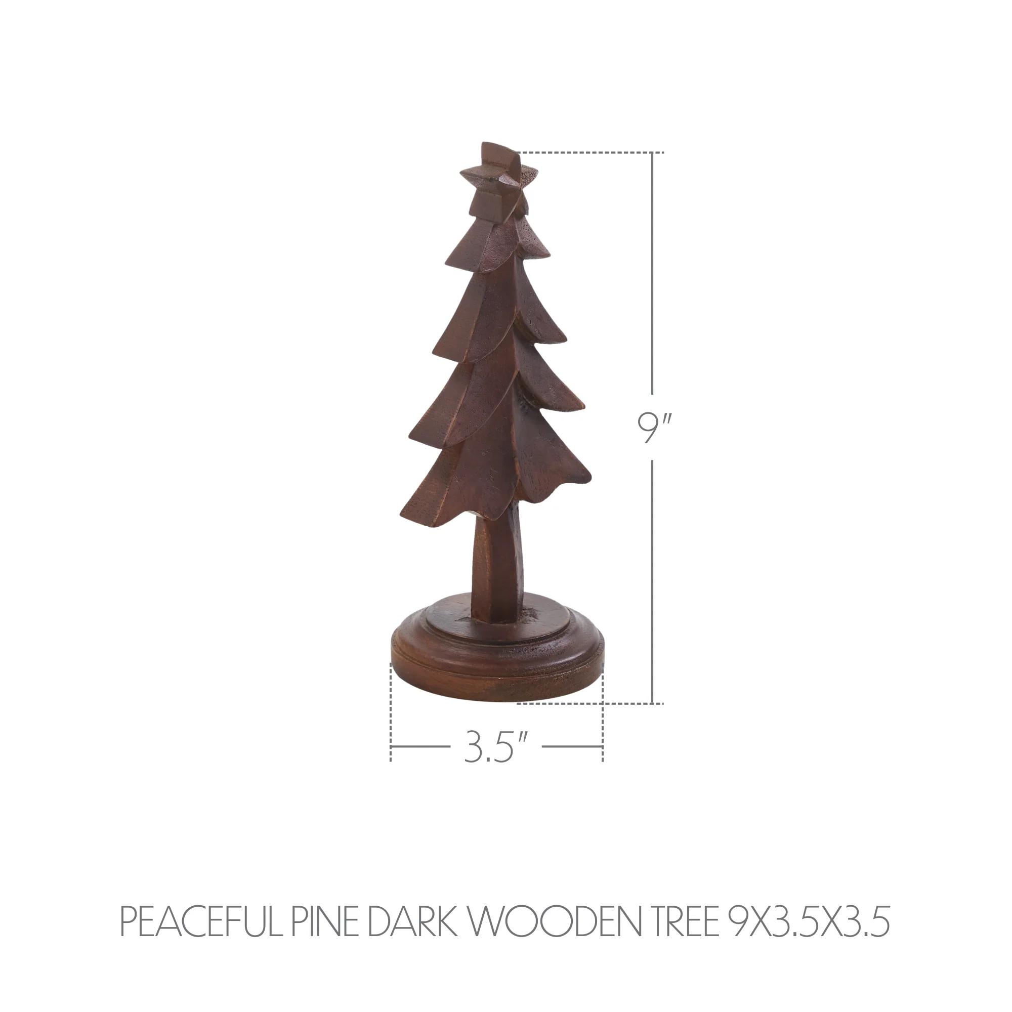Peaceful Pine Dark Wooden Tree - Image 3
