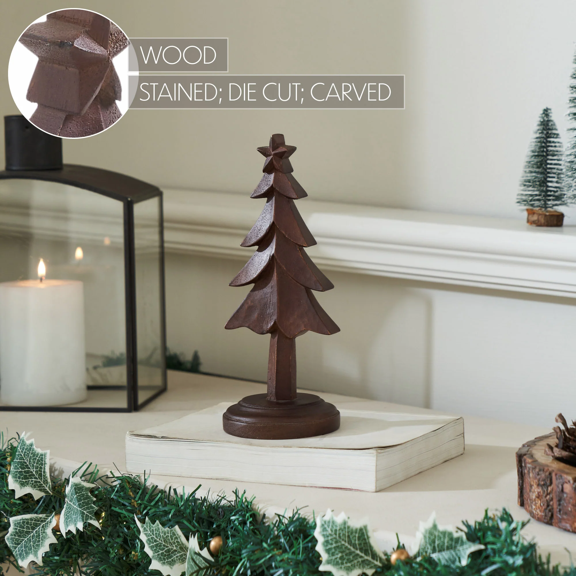 Peaceful Pine Dark Wooden Tree - Image 4