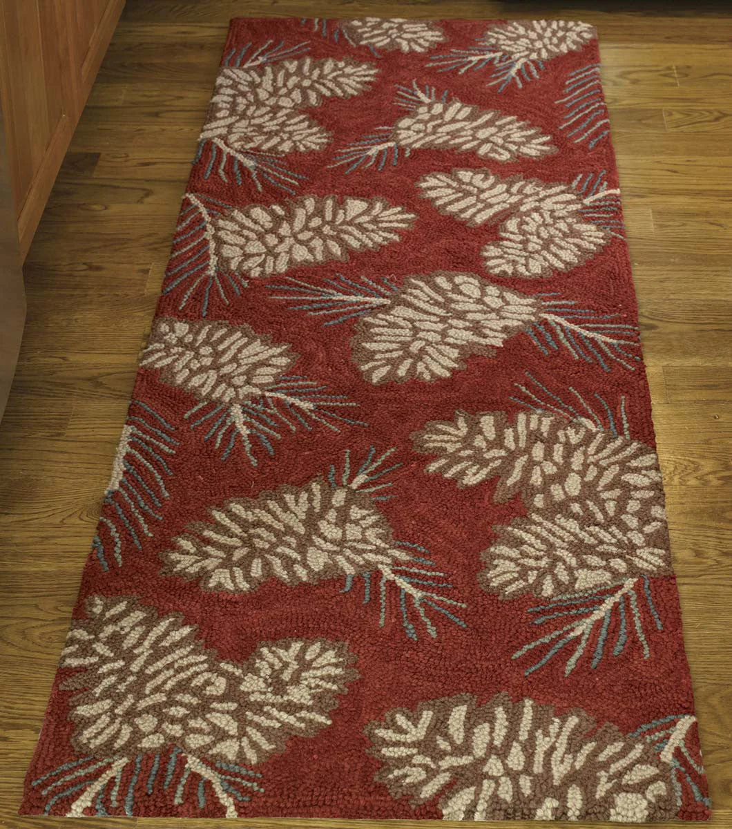 Pinecone Hooked Rug - Image 4