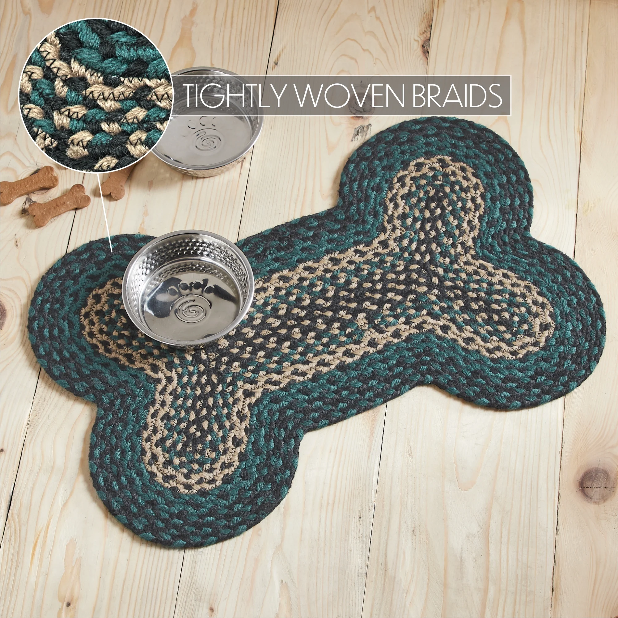 Pinehurst Dog Bone Braided Waterproof Rug Mat - Image 7