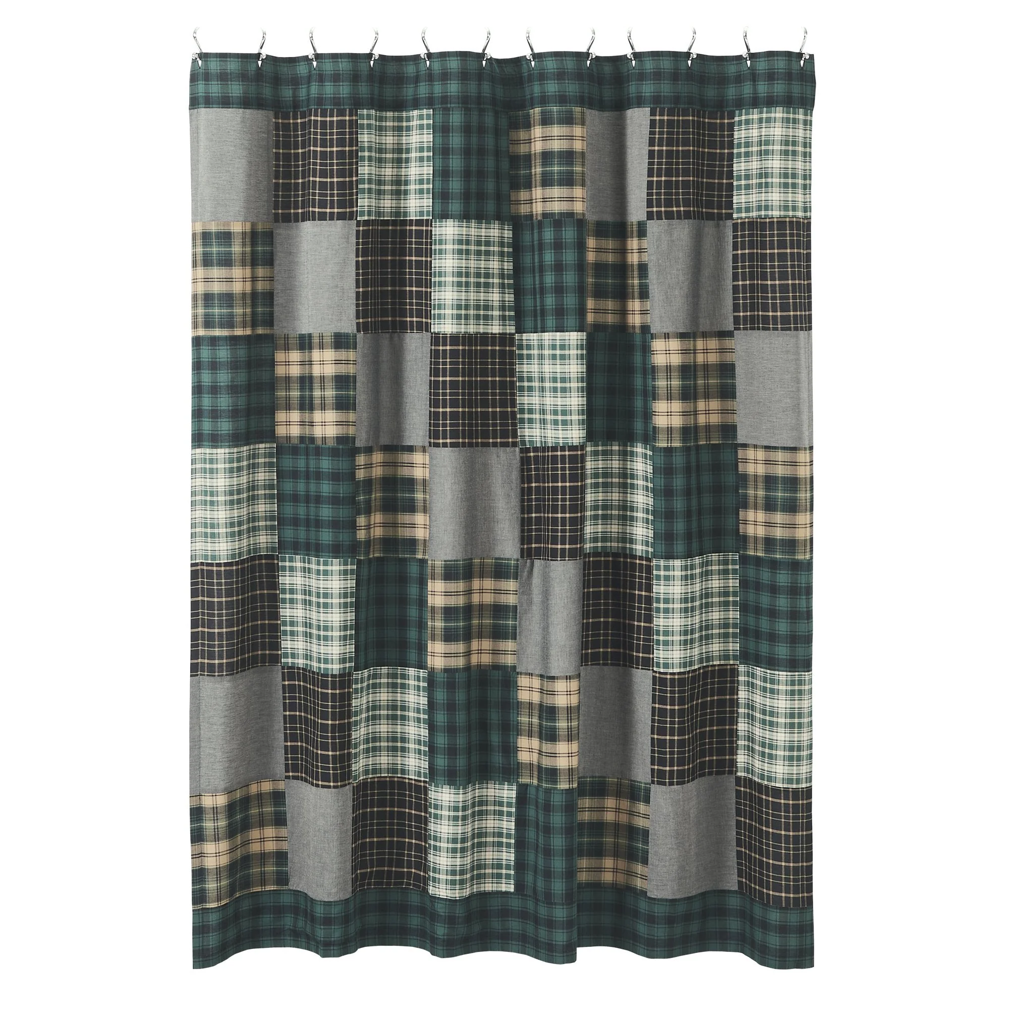 Pinehurst Patchwork Shower Curtain - Image 2