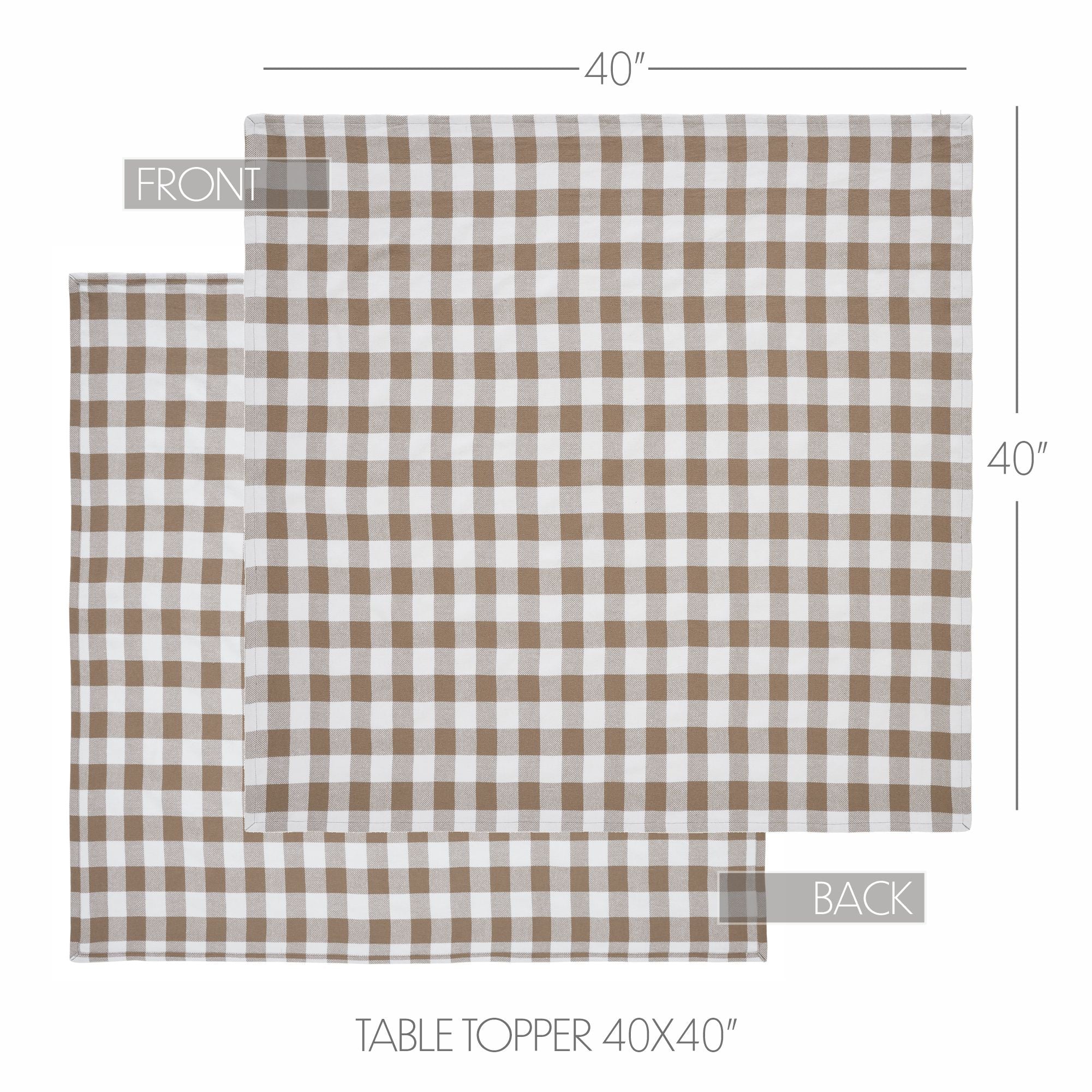 Portabella Buffalo Check Table Topper - Image 2