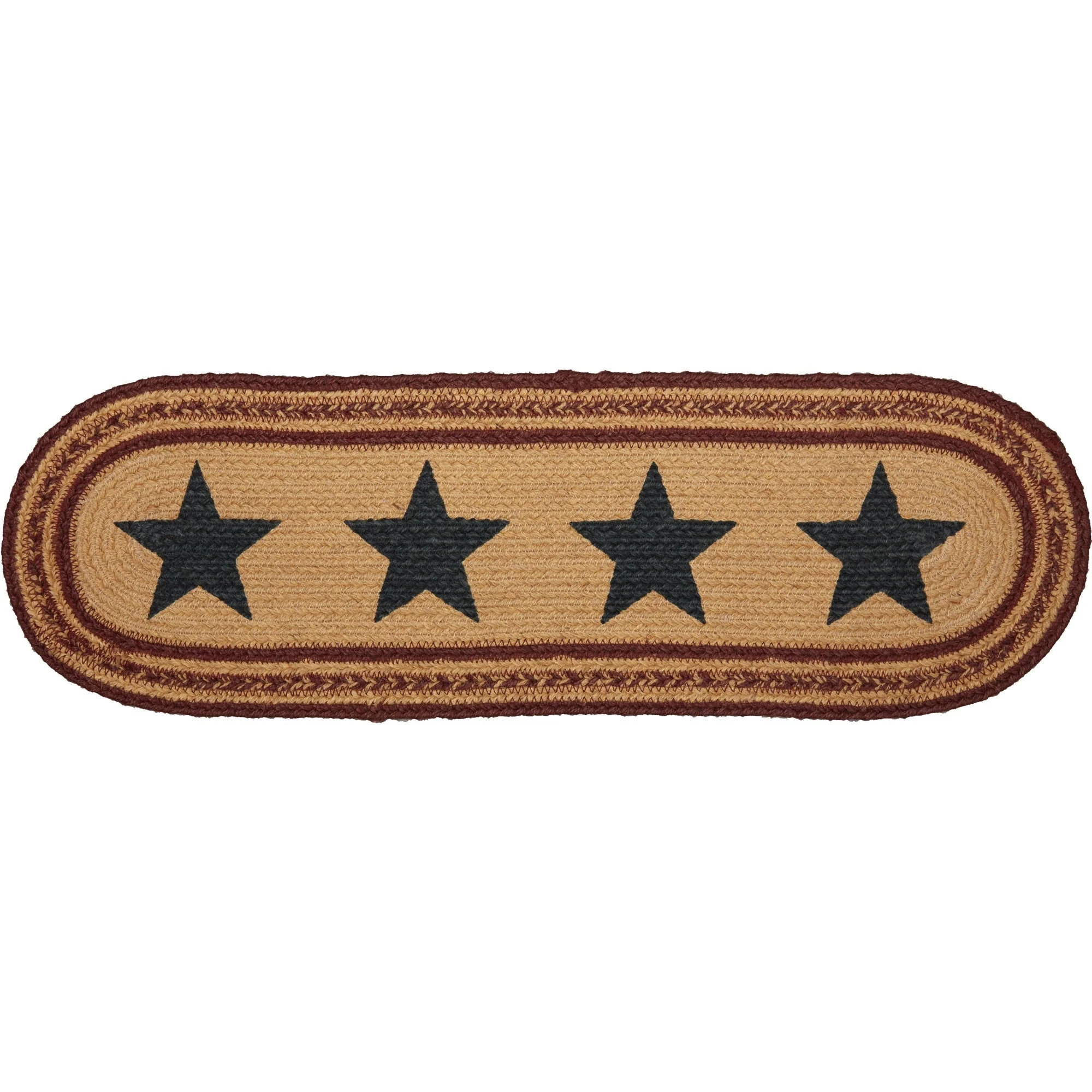 Navy Star Stair Tread Rug - Oval - Image 2