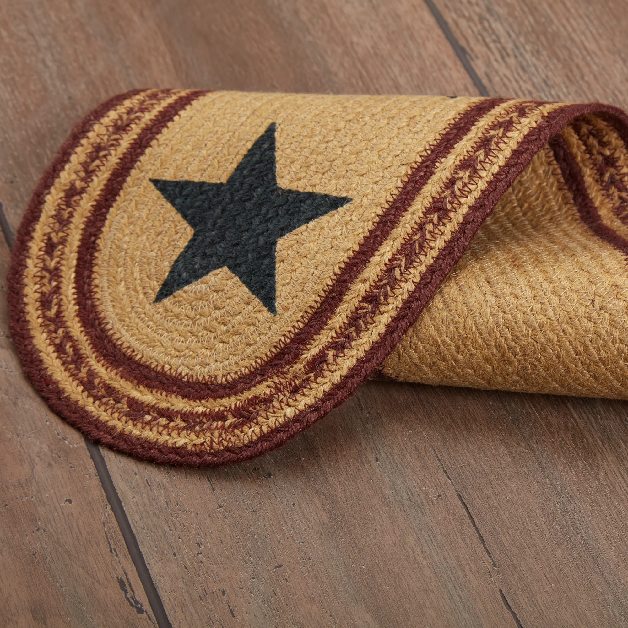 Navy Star Stair Tread Rug - Oval - Image 6