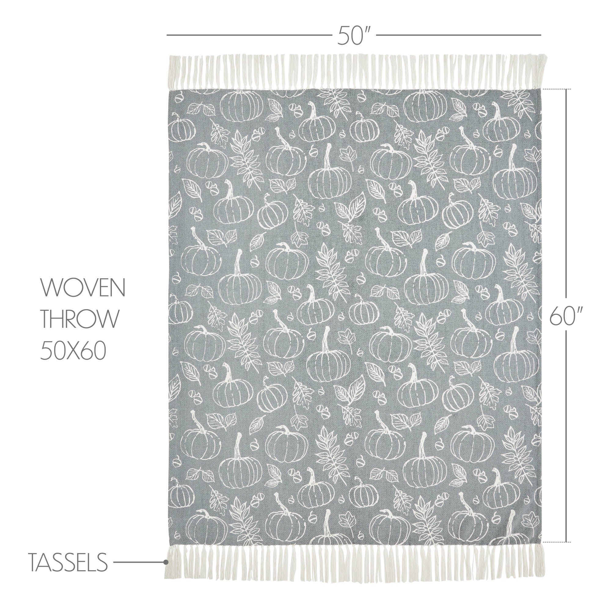 Pumpkin Grey Throw - Image 2