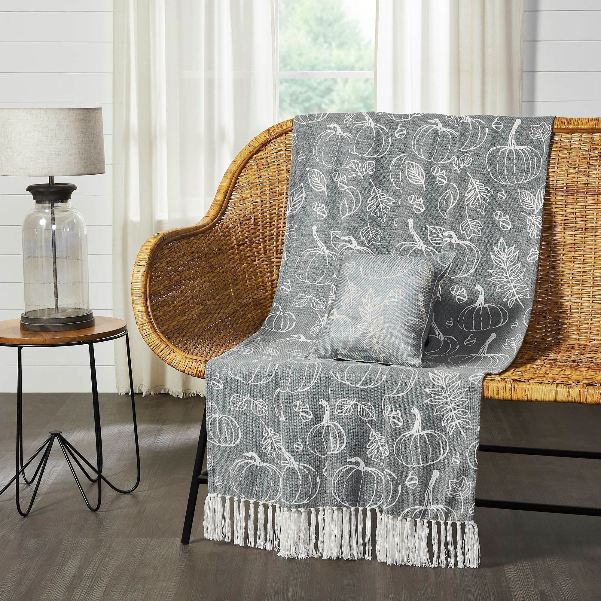 Pumpkin Grey Throw - Image 6